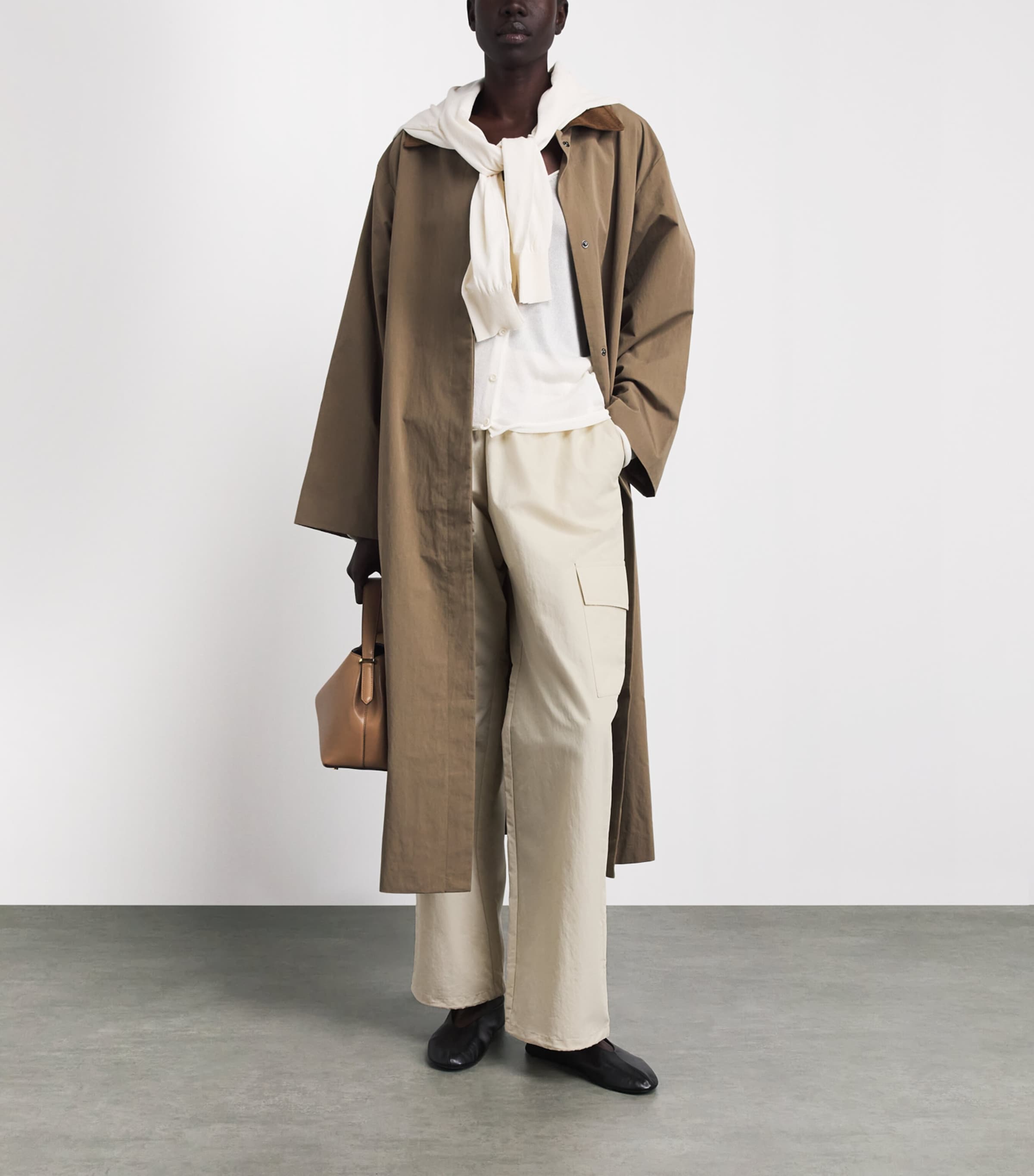 Stylein Womens Shea Cargo Trousers Cream Image 2