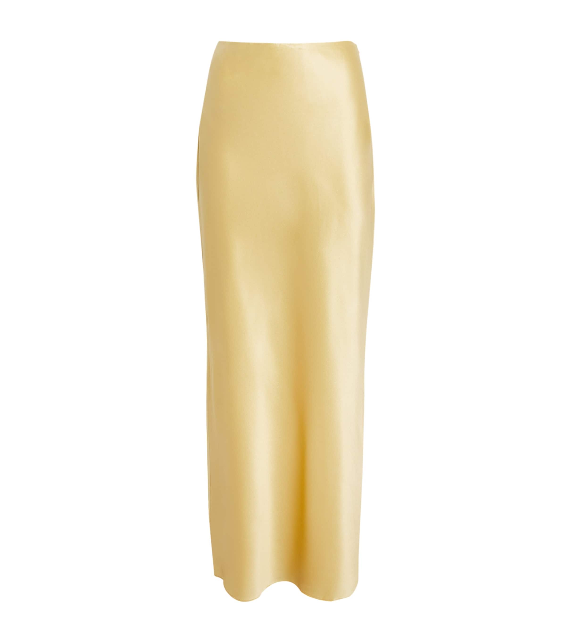 Satin Chantel Maxi Skirt LIGHT GOLD Image 1
