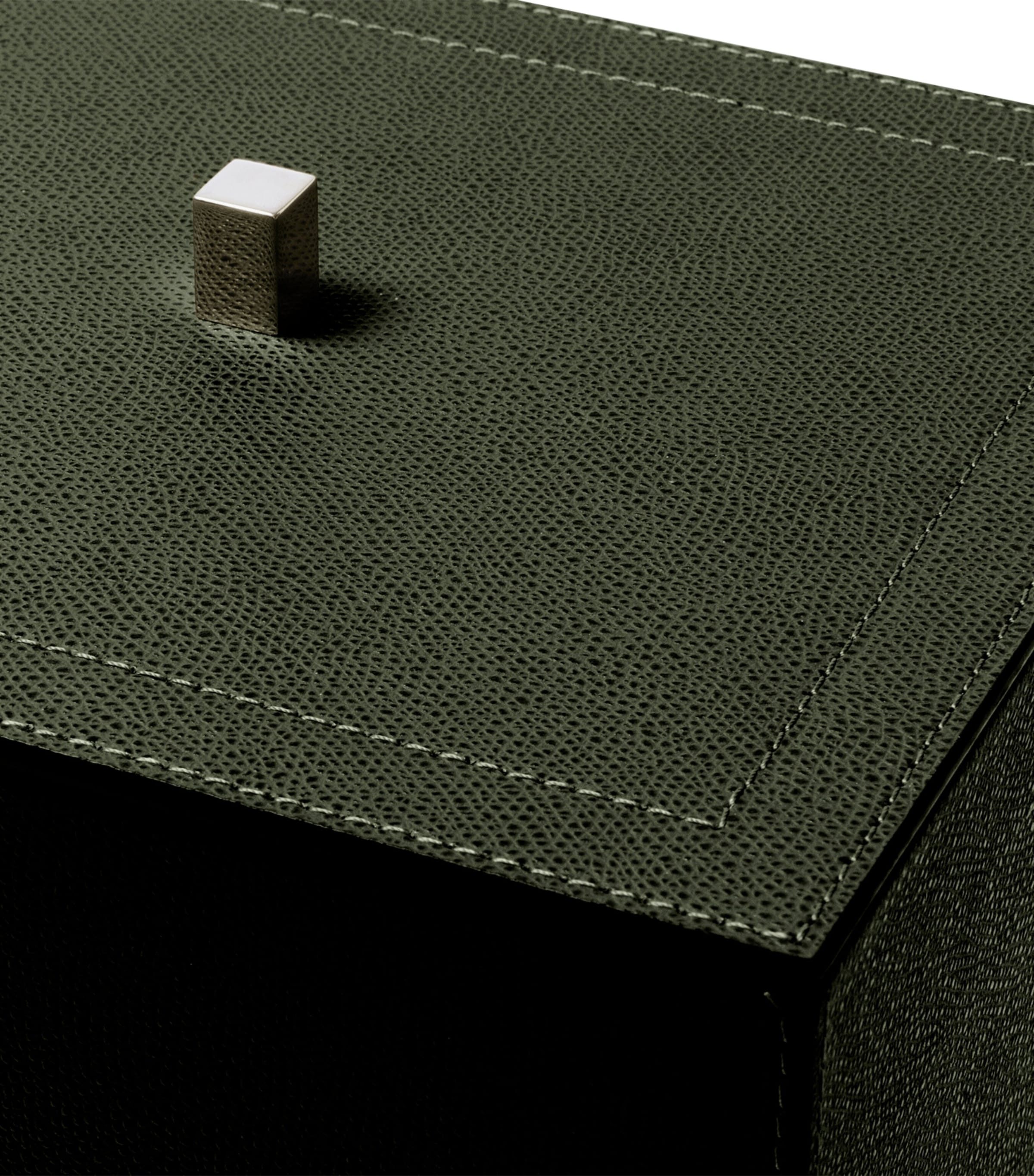 Frette Leather Otello Storage Box Forest Green Image 3