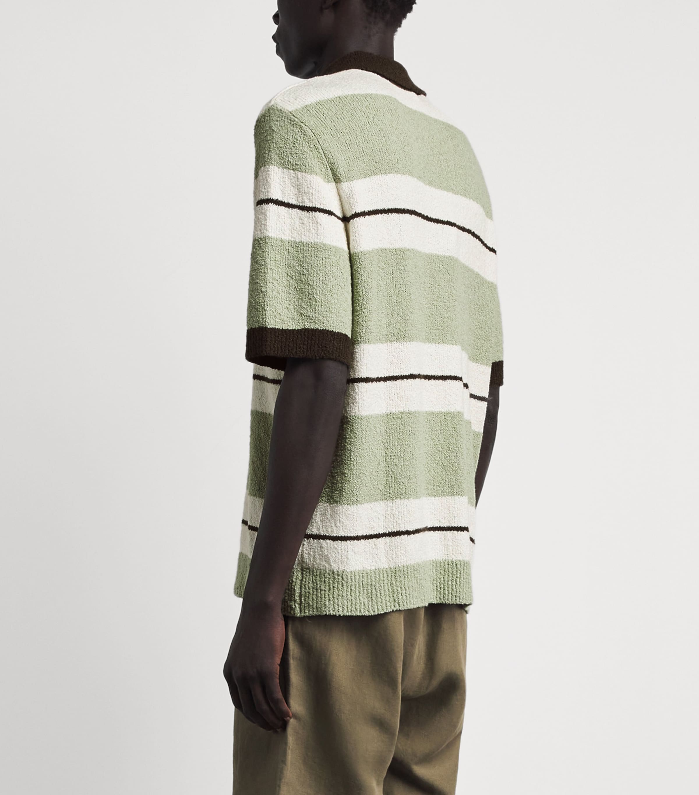 Samsøe Samsøe Mens Cotton-Blend Polo Shirt Desert Sage St. Image 5