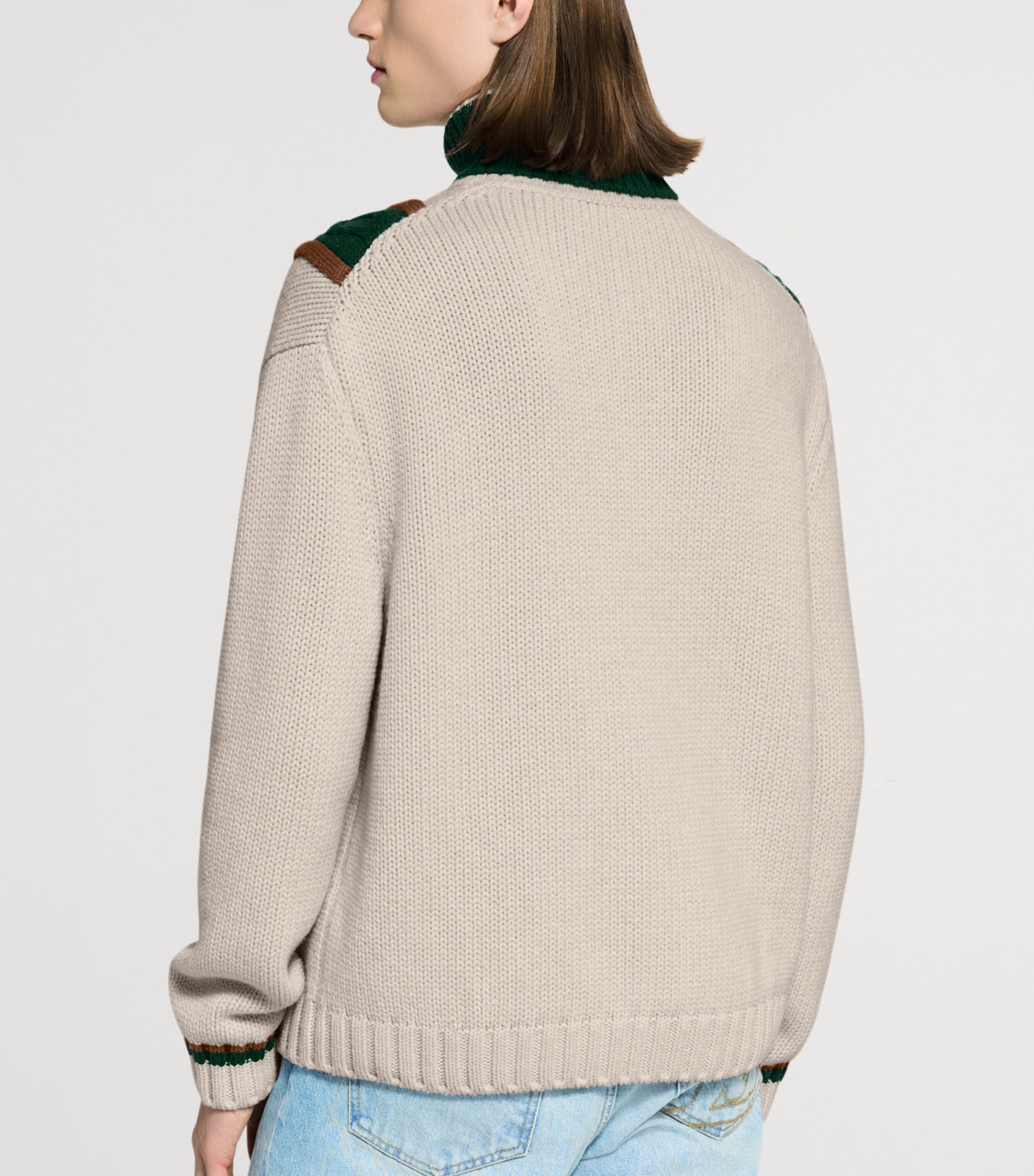 Wool Cable-Knit Sweater LIGHT BEIGE Image 3