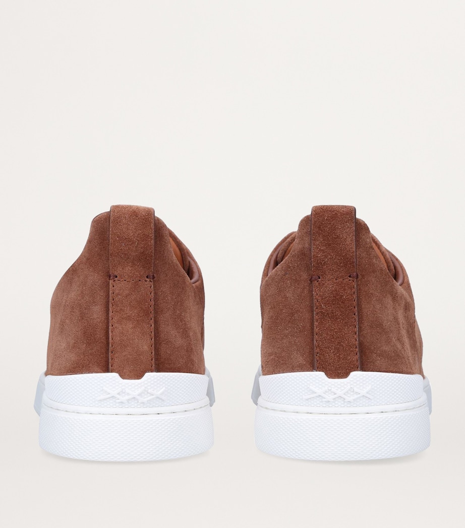 Suede Triple Stitch Sneakers TAN Image 2