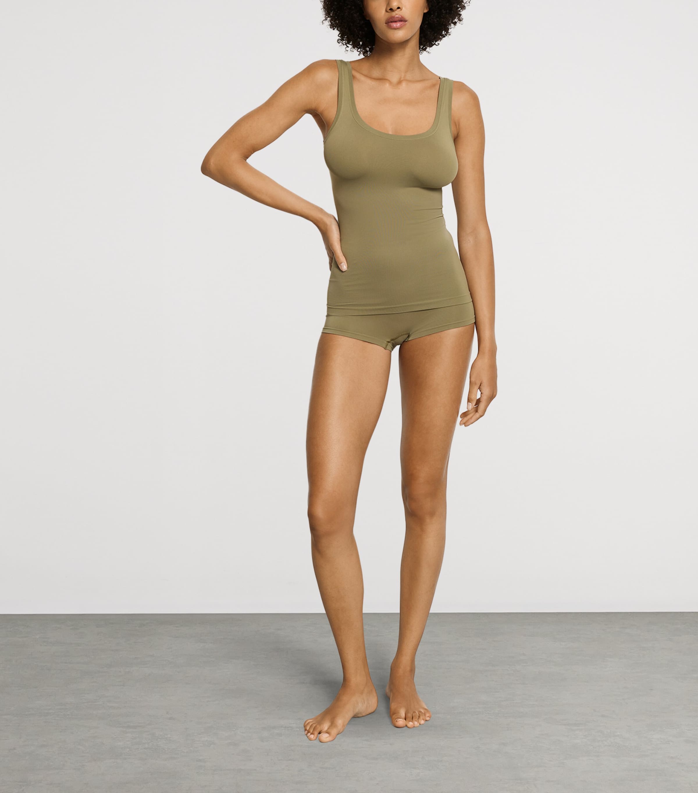 Touch Feeling Tank Top COVERT GREEN Image 4