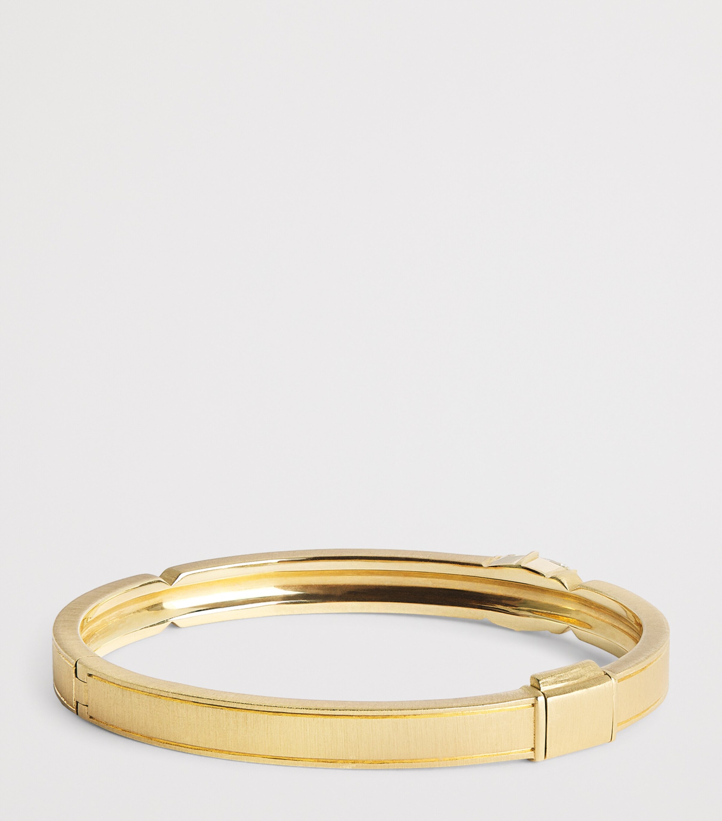 Small Yellow Gold and Diamond One of a Kind Billie Bangle YELLOW GOLD Image 3