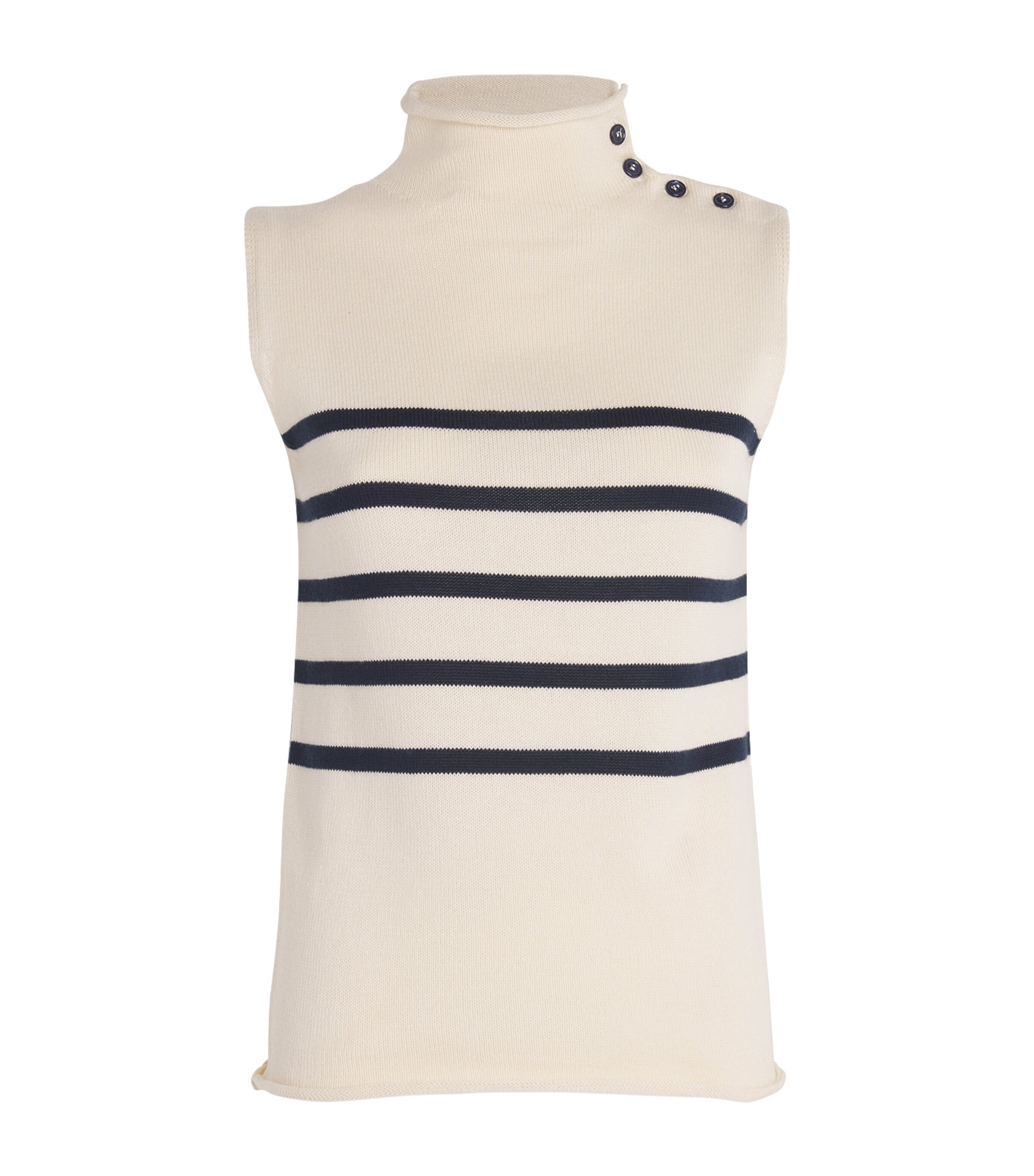 Weekend Max Mara Cotton Stripe Sweater Vest | Women Clothing | Knitwear | Jumpers | Designers | Weekend Max Mara