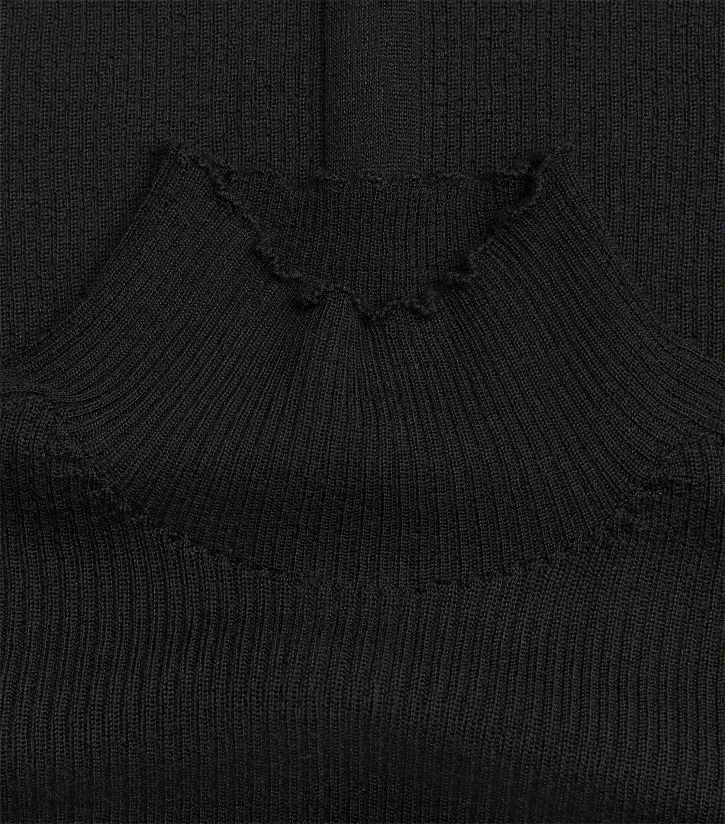Virgin Wool Ribbed Lupetto Sweater BLACK/ 09 Image 5