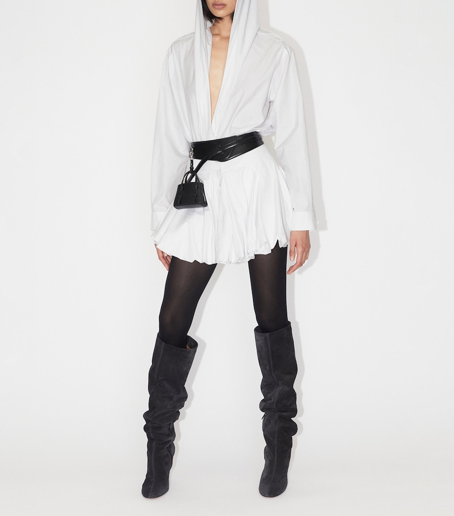 Cotton Poplin Hooded Bodysuit BLANC Image 2