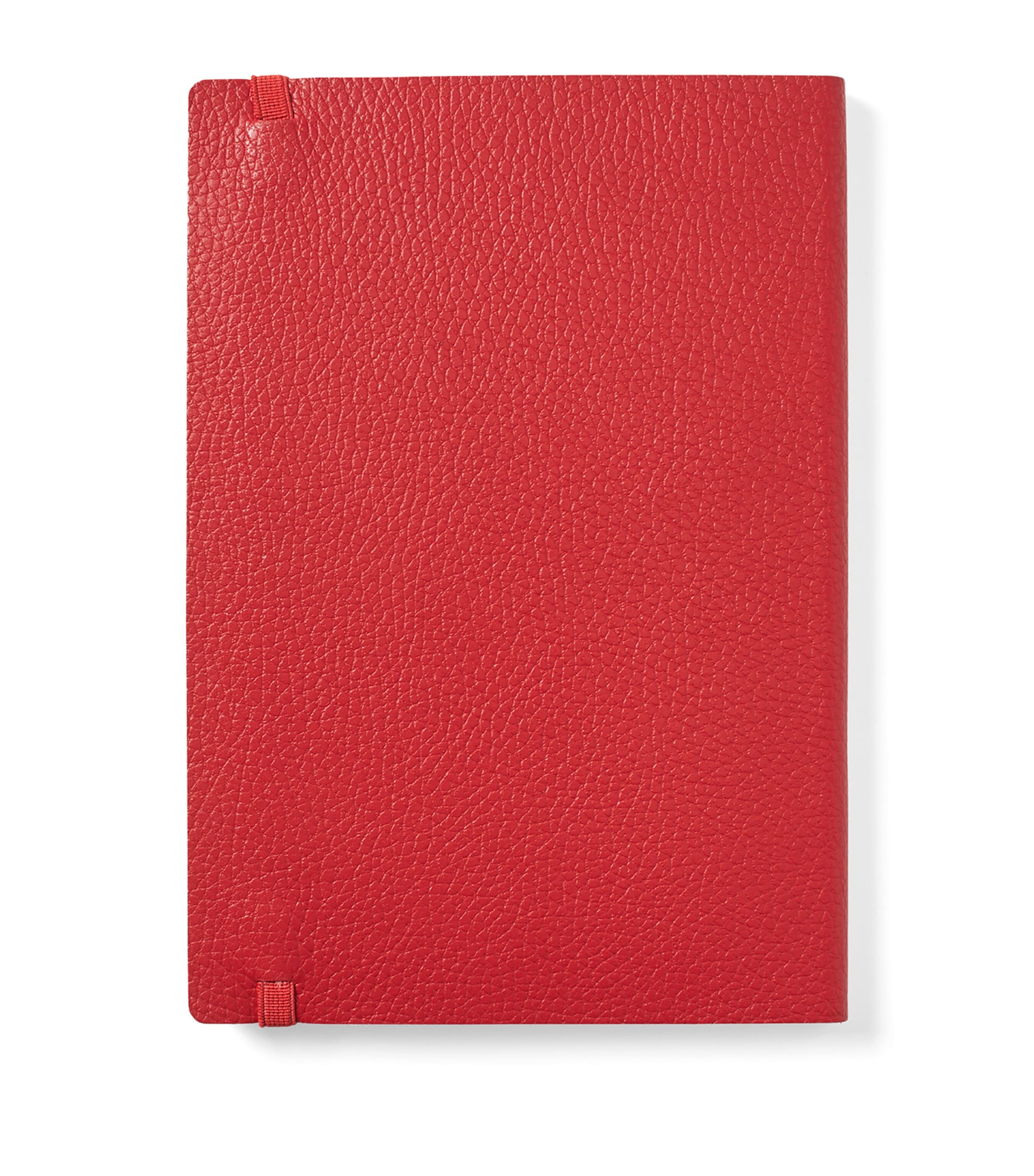 Grained Leather Bound A5 Notebook RED Image 3