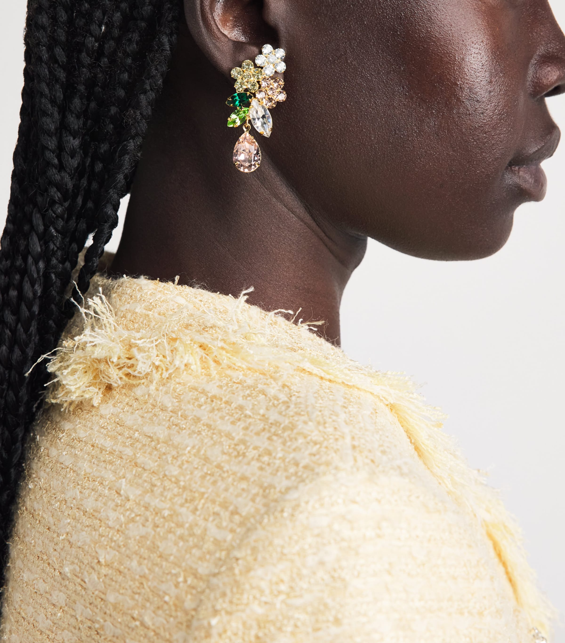 Jennifer Behr Yellow Gold-Plated Bouquet Drop Earrings Image 2