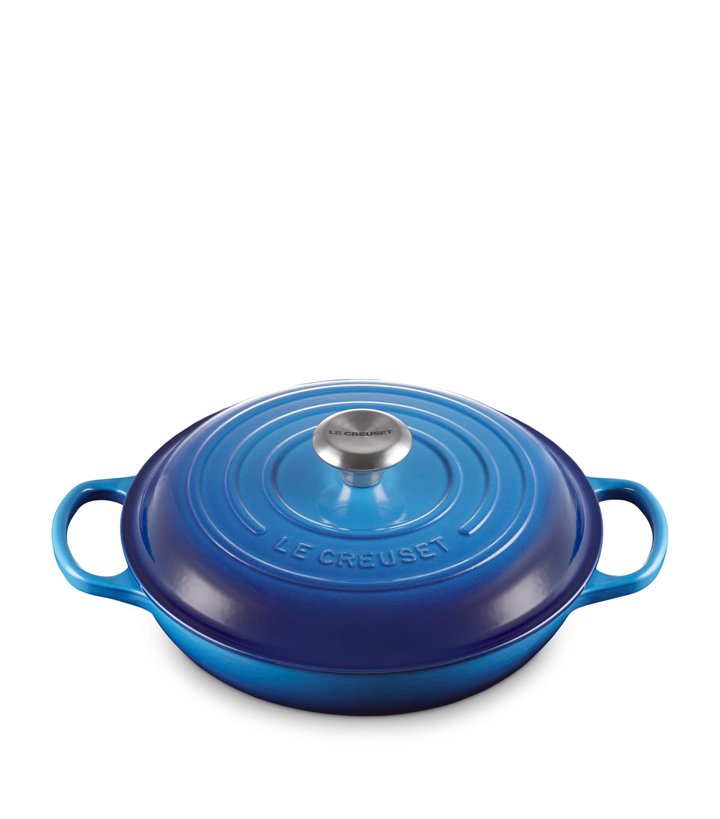 Le Creuset Signature Shallow Cast-iron Casserole Dish In Blue