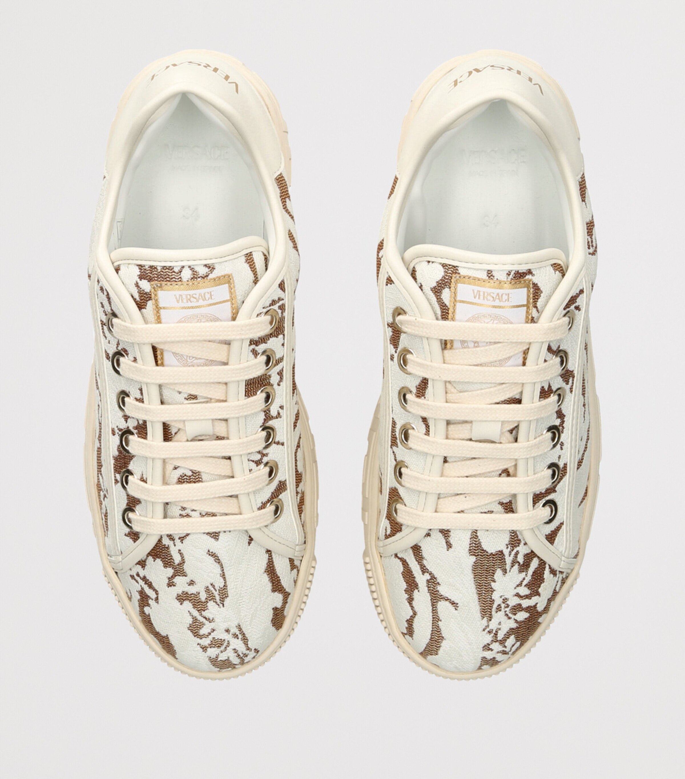 Versace Kids Jacquard Barocco Sneakers White/comb Image 4