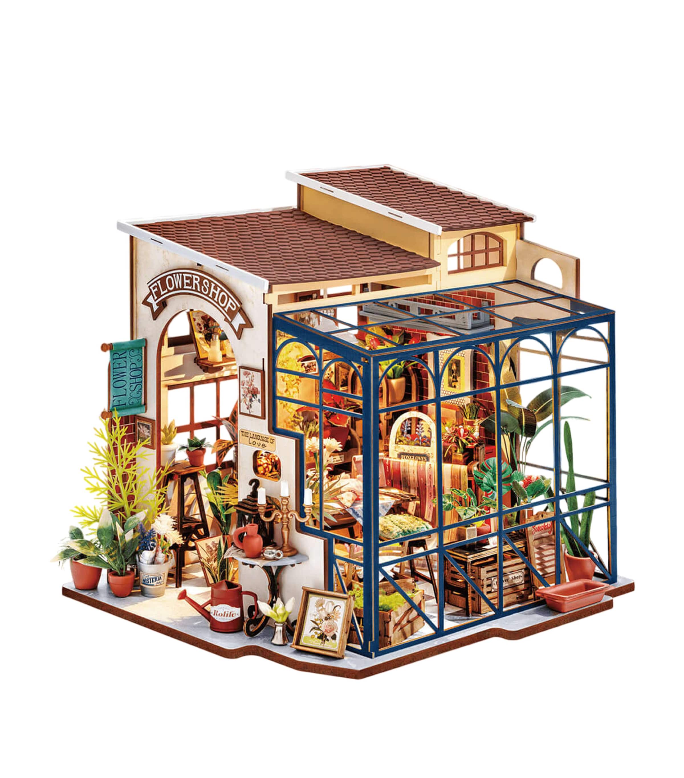 Robotime Rolife Emily's Flower Shop Miniature House Kit Image 1