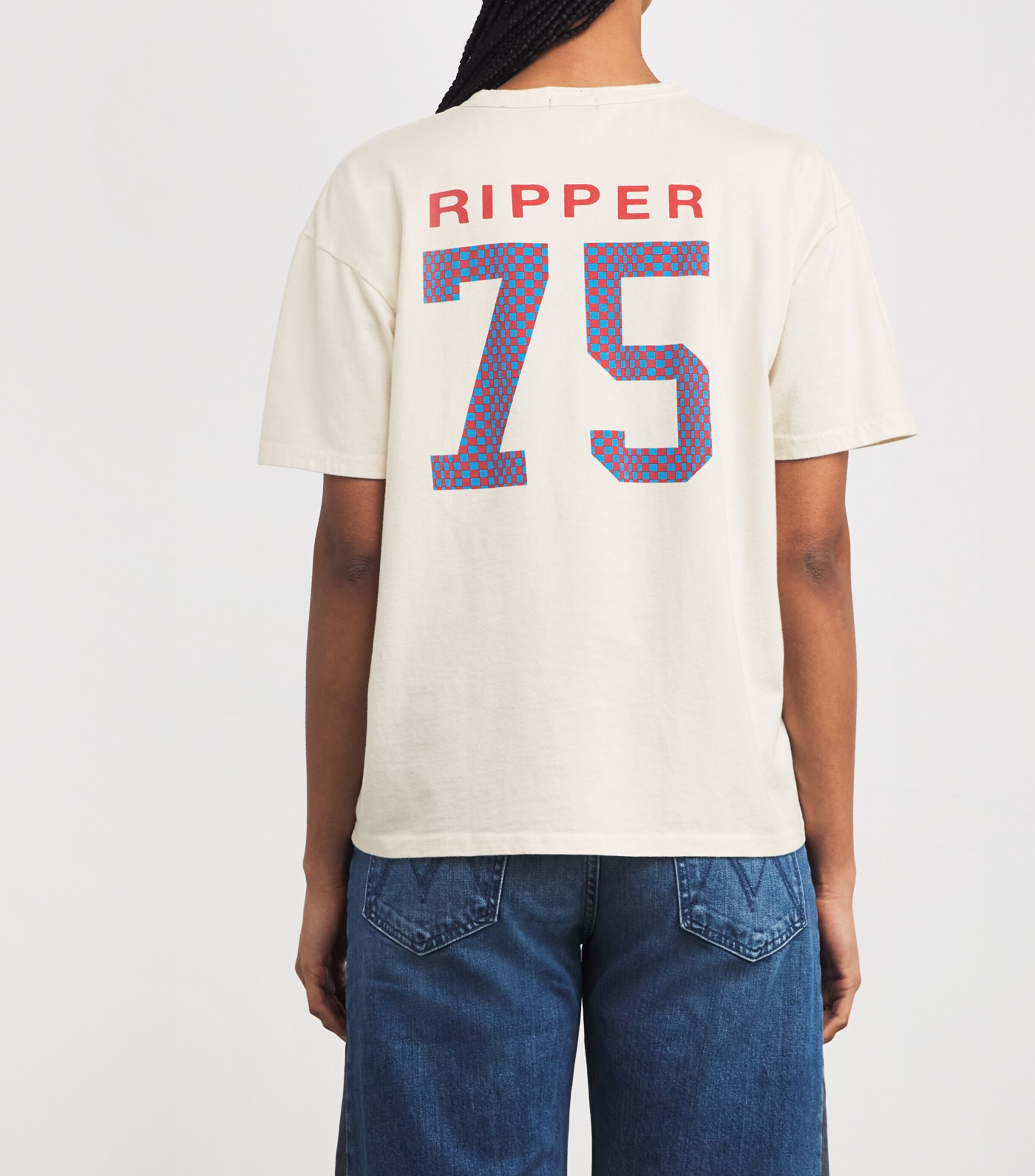 MOTHER Womens Cotton The Sleep Over T-Shirt Let It Rip Image 4