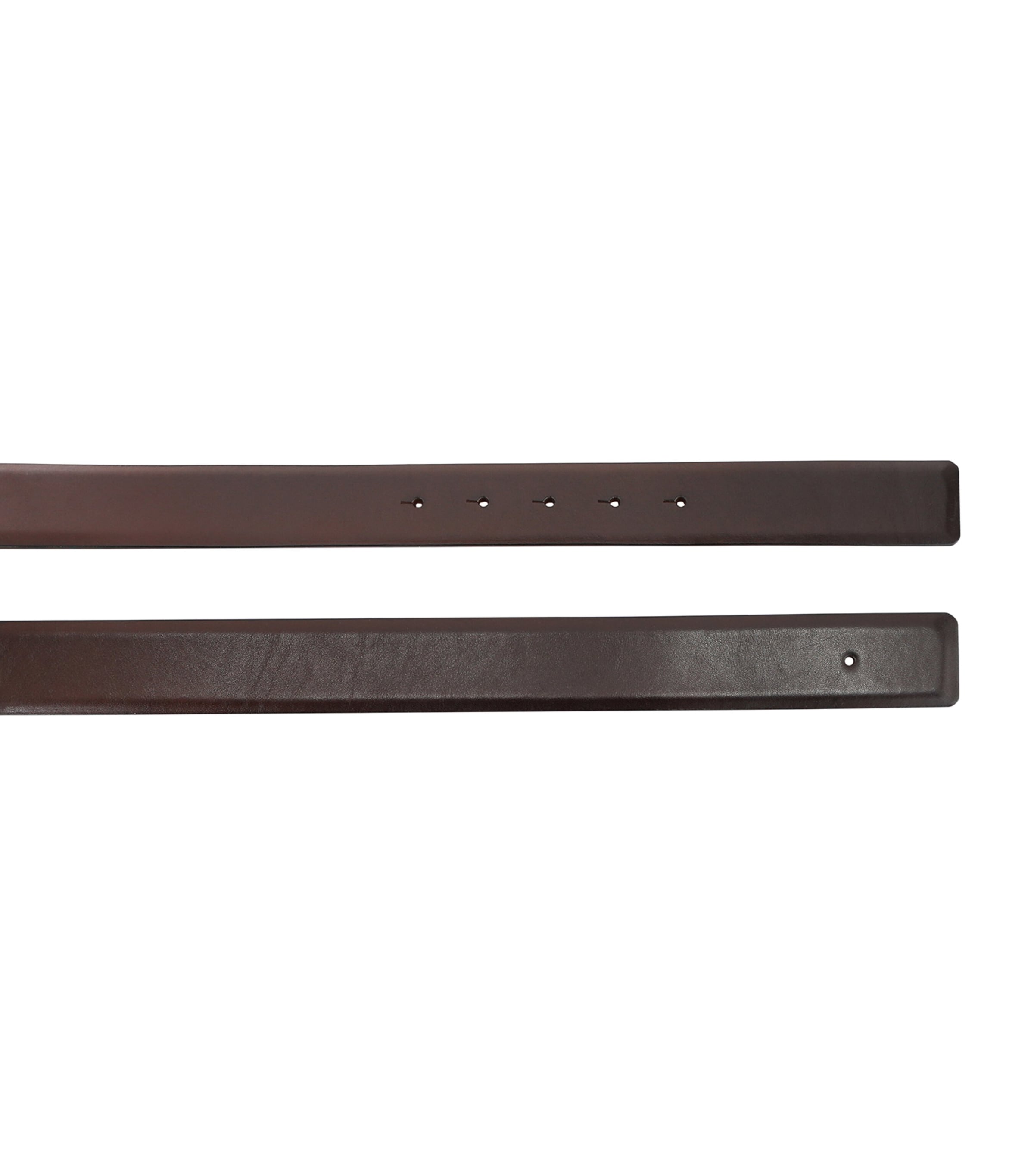 Leather Belt Strap DARK BROWN Image 2