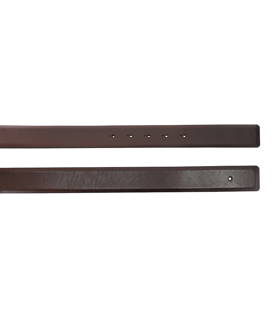 Leather Belt Strap DARK BROWN Image 2