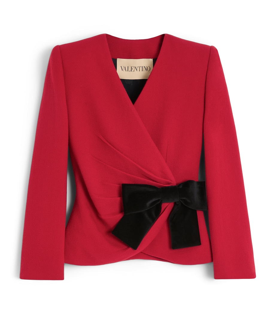 Virgin Wool Bow Blazer 9QK Image 1