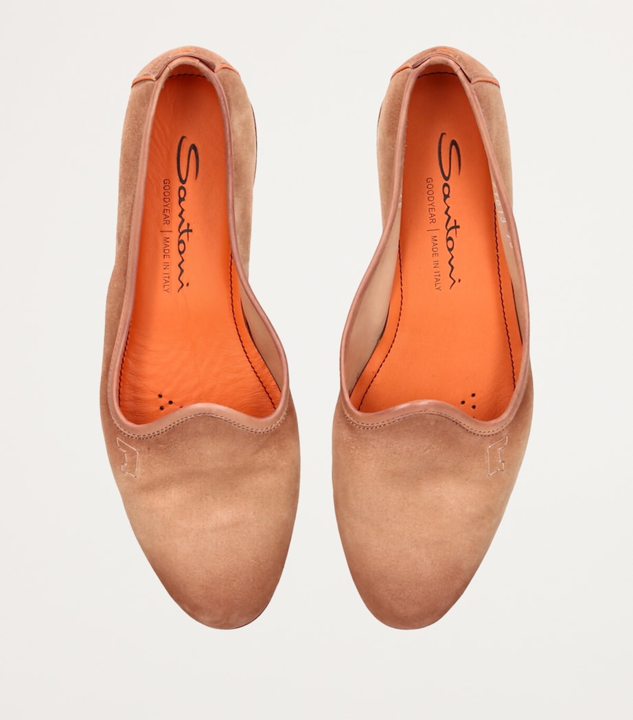 Santoni Suede Loafers Beige Image 4