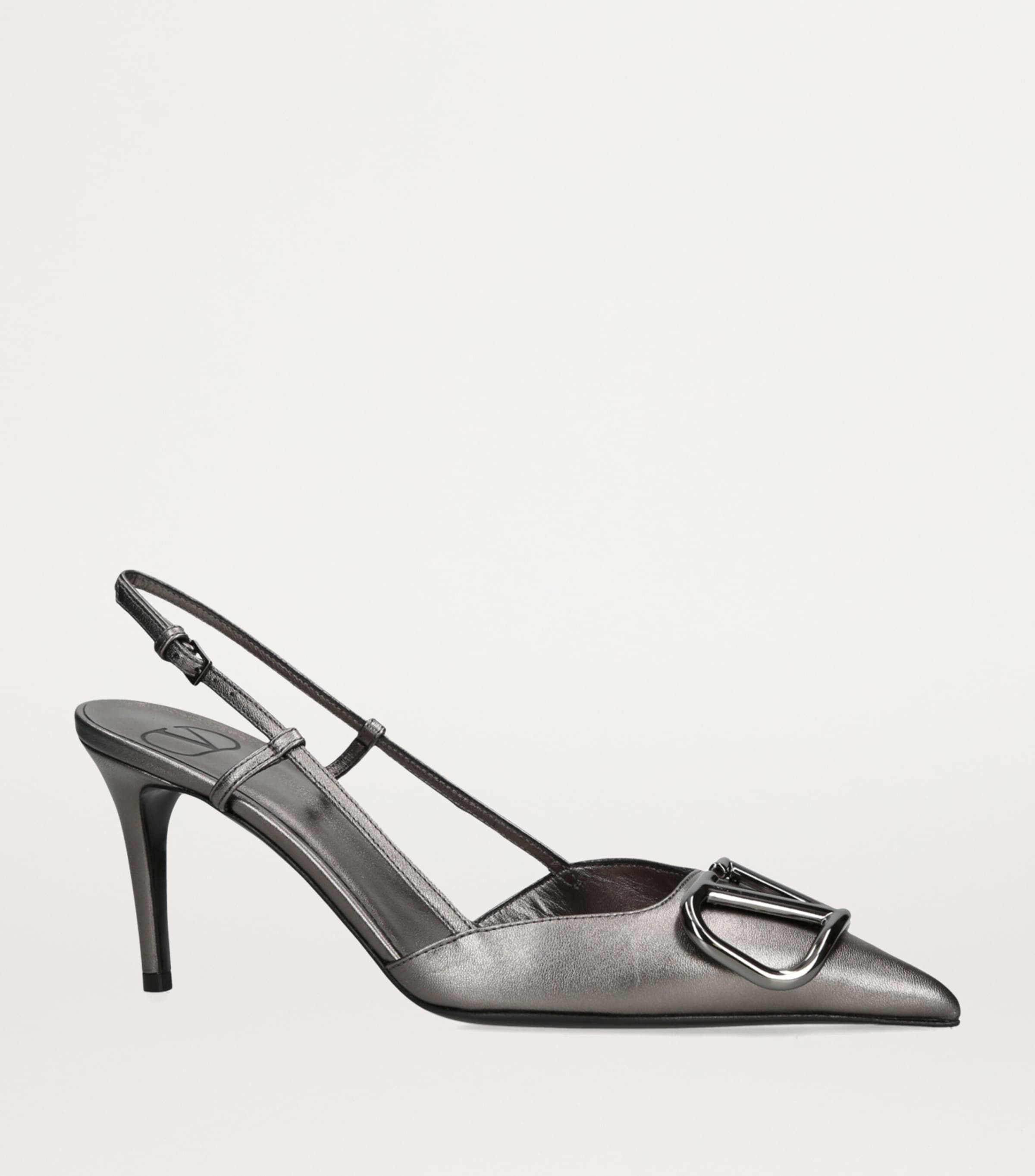 Valentino Garavani Leather VLogo Slingback Pumps 80 | Harrods US