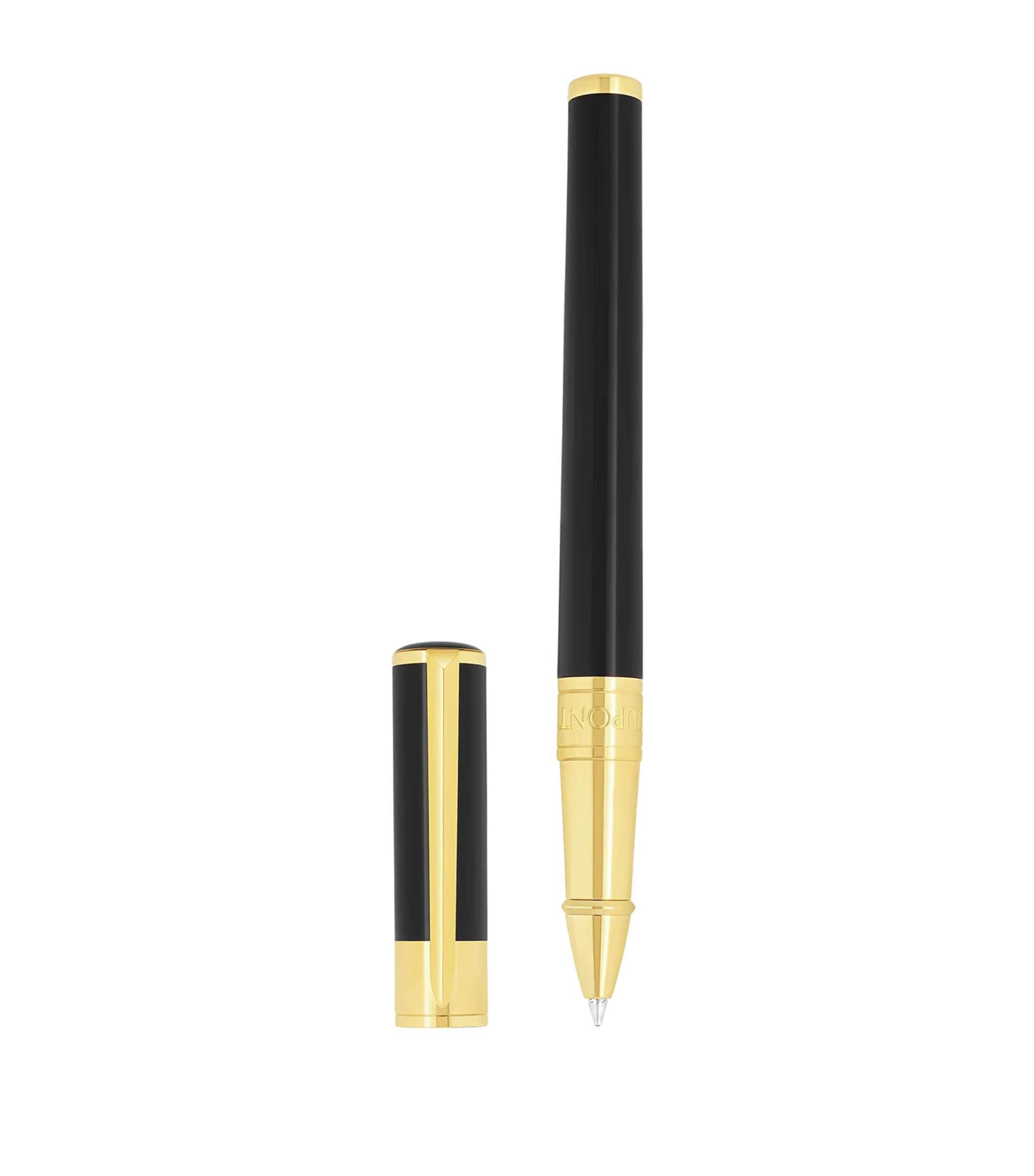S.T. Dupont Initial Rollerball Pen Black & Golden Image 1