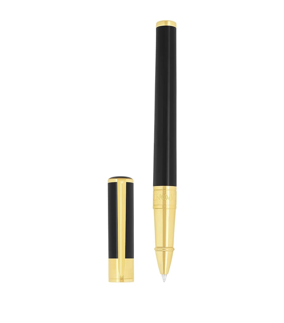 S.T. Dupont Initial Rollerball Pen Black & Golden Image 1