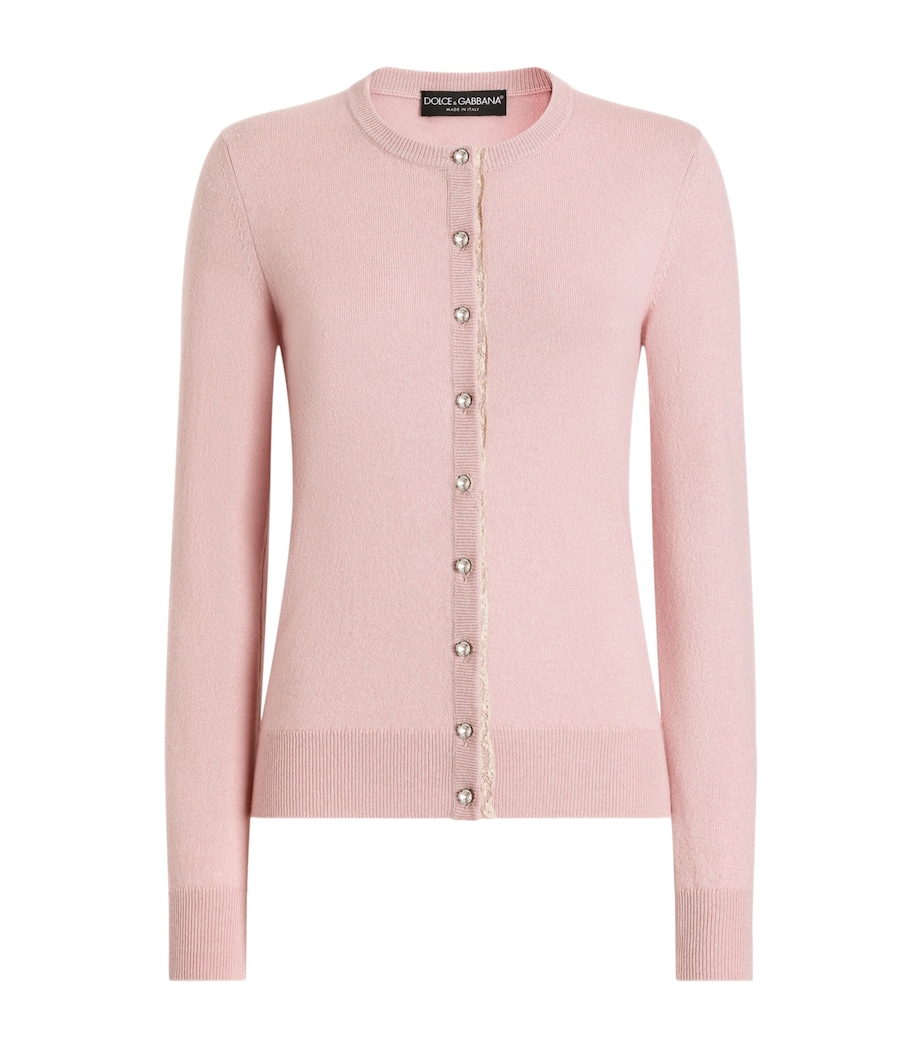 Dolce&Gabbana Womens Cashmere Jewel-Buttoned Cardigan Anti Image 1