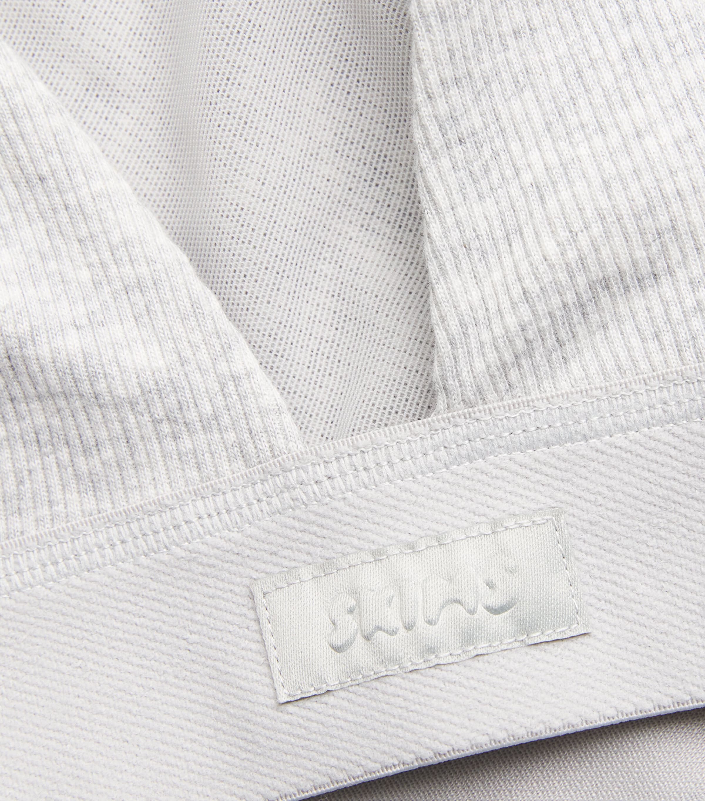 Stretch-Cotton Ribbed Plunge Bralette LIGHT HEATHER GREY Image 4