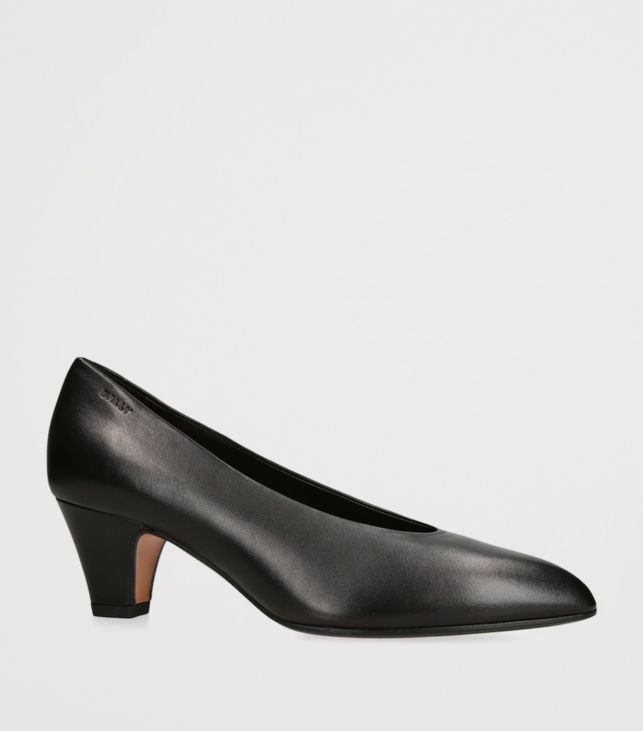 Leather Aline Pumps 55 BLACK Image 3