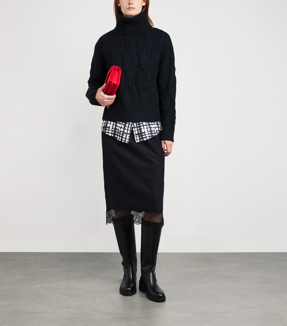 Wool-Blend Rollneck Sweater NAVY Image 2