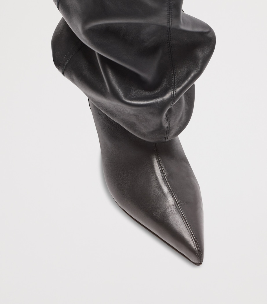 Leather Wedge Ankle Boots 60 0PA NOIR Image 4