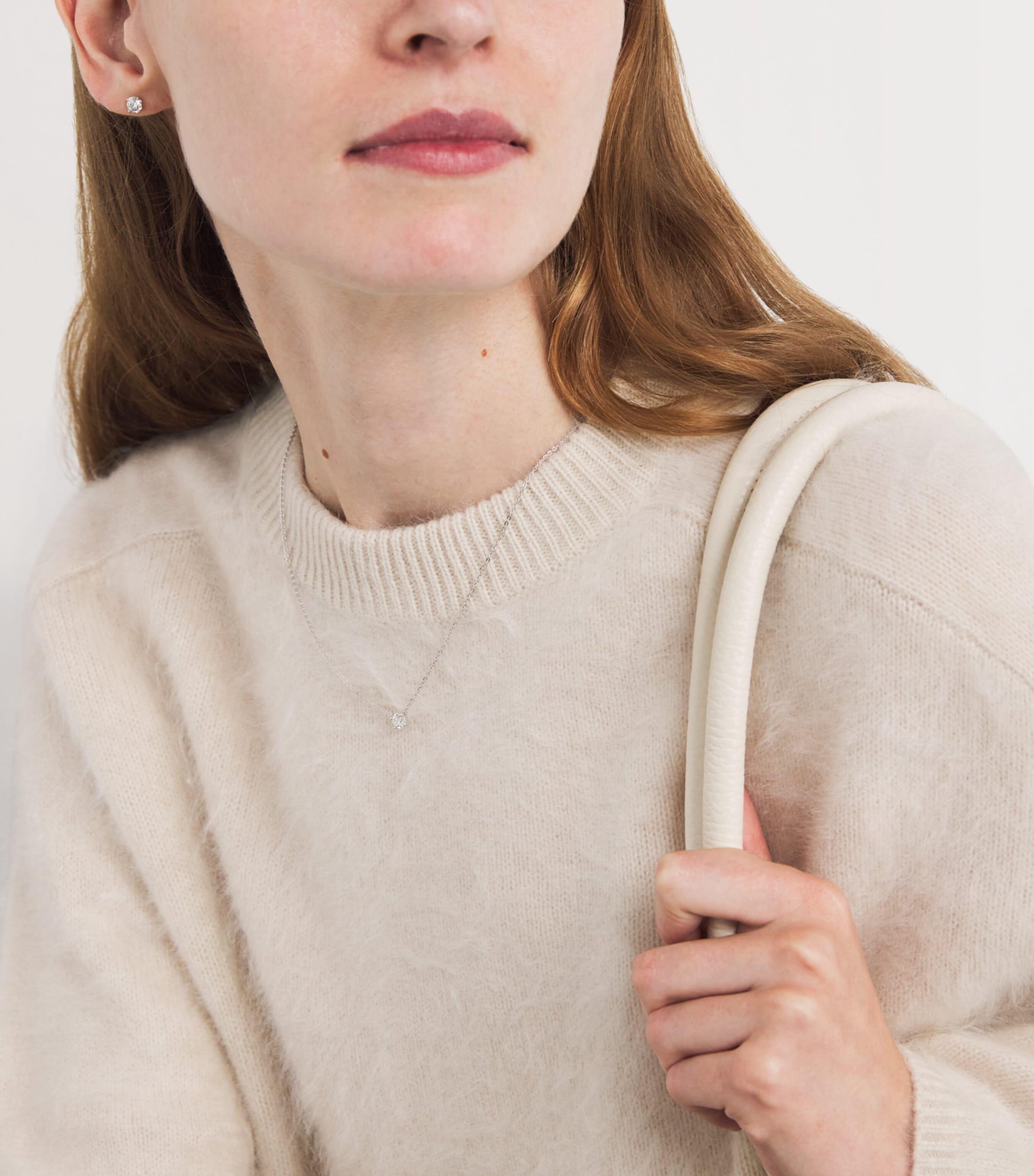 White Gold and Diamond Stud Earrings (1.00ctw) WHITE GOLD Image 4