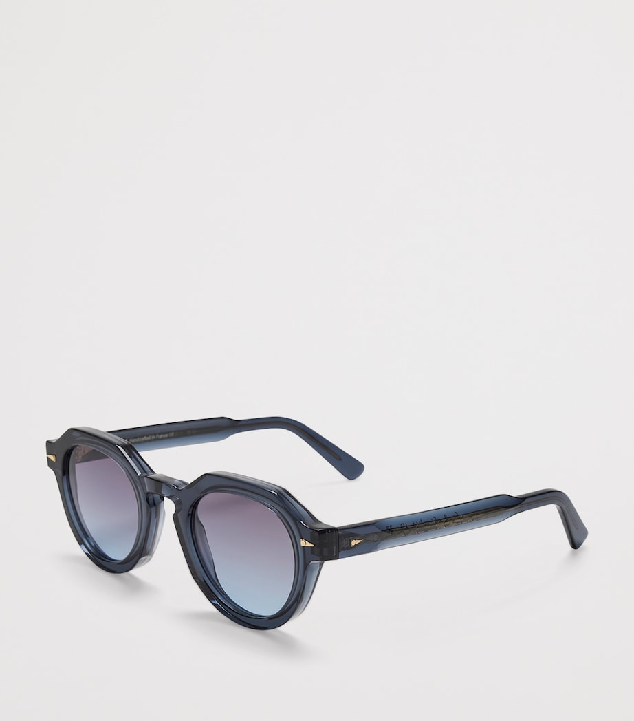 Ahlem Grenelle Round Sunglasses Stormlgt/ Blu Grad Image 2