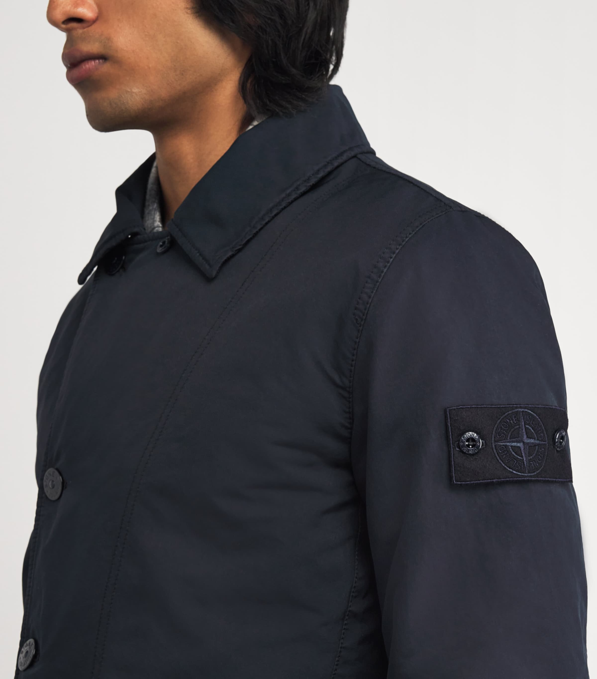 Stone Island Navy GHOST PIECE Technical Microfibre Jacket | Harrods UK