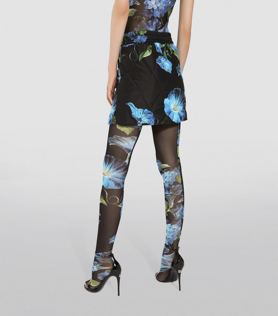 Floral Quilted Mini Skirt HN4YH-CAMPANULE FDO Image 3