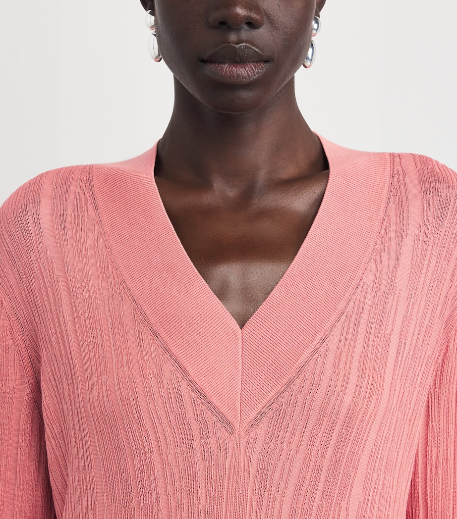 Silk-Cotton Jardin Sweater BLUSH Image 6