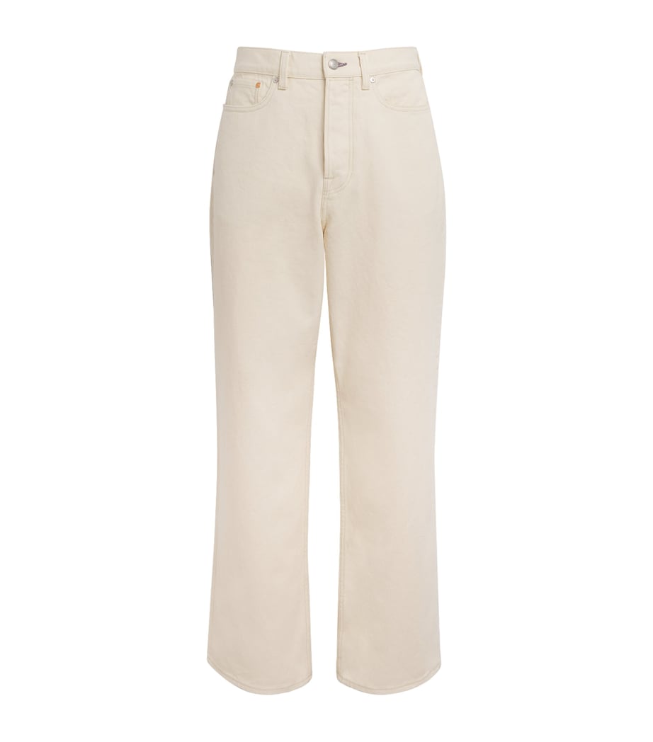 Paul Smith Mens Embroidered Wide-Leg Jeans R_wash Image 1