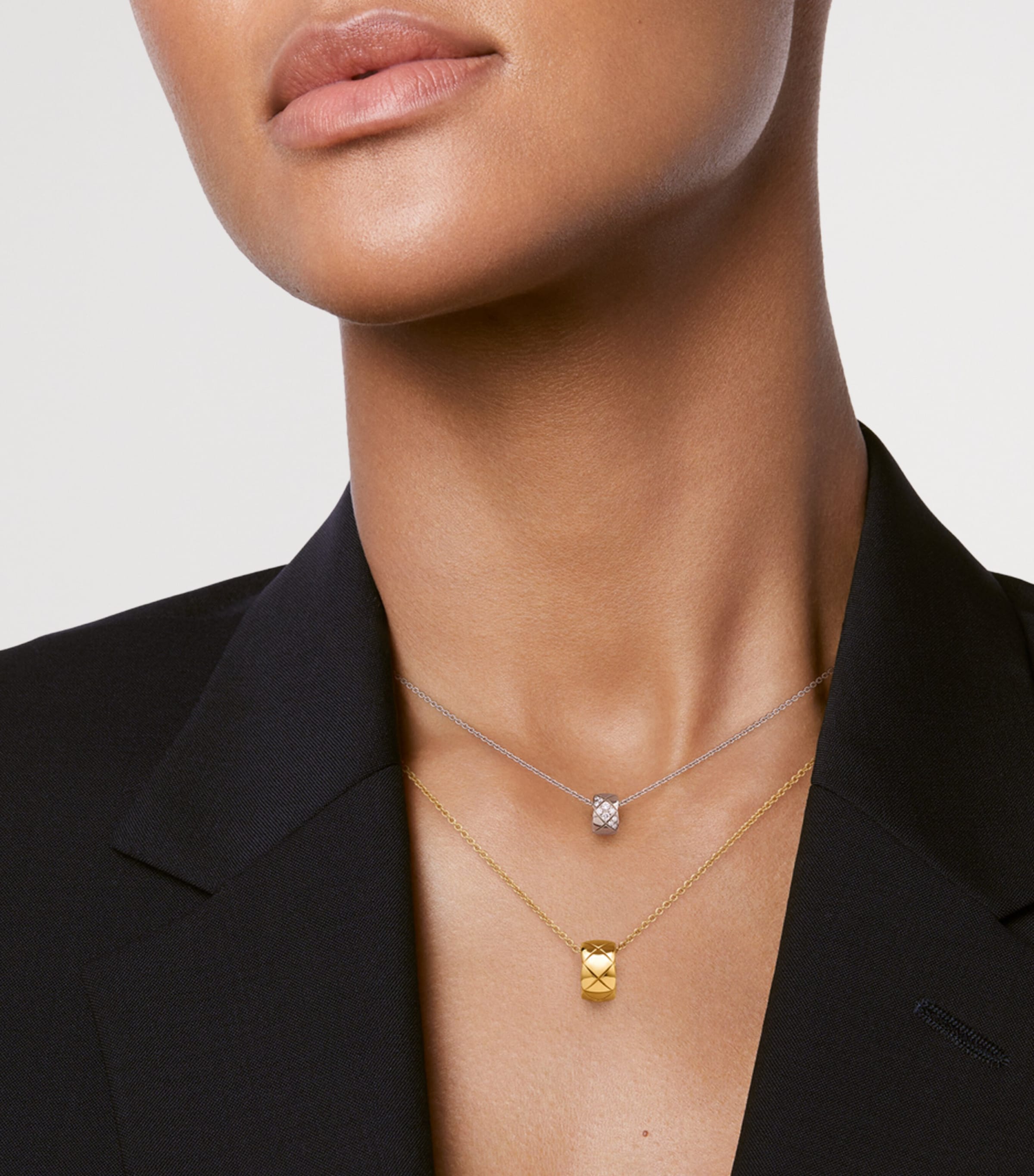 White Gold and Diamond Coco Crush Necklace WHITE GOLD Image 2