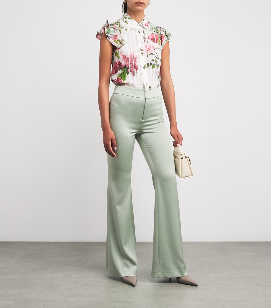 Deanna Flared Trousers A311 SAGE Image 2