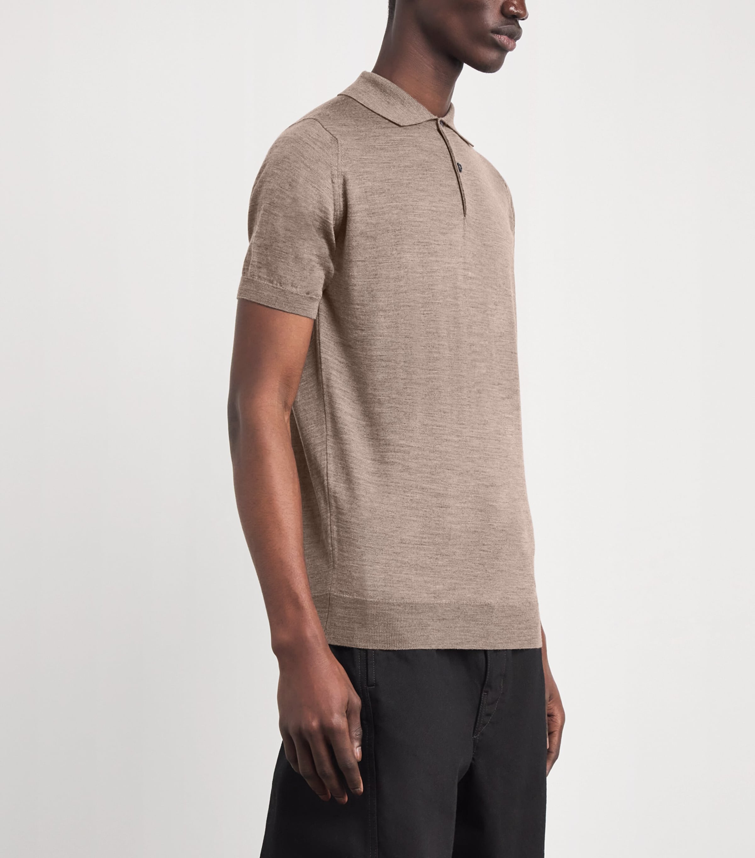 John Smedley Brown Merino Wool Payton Polo Shirt | Harrods US