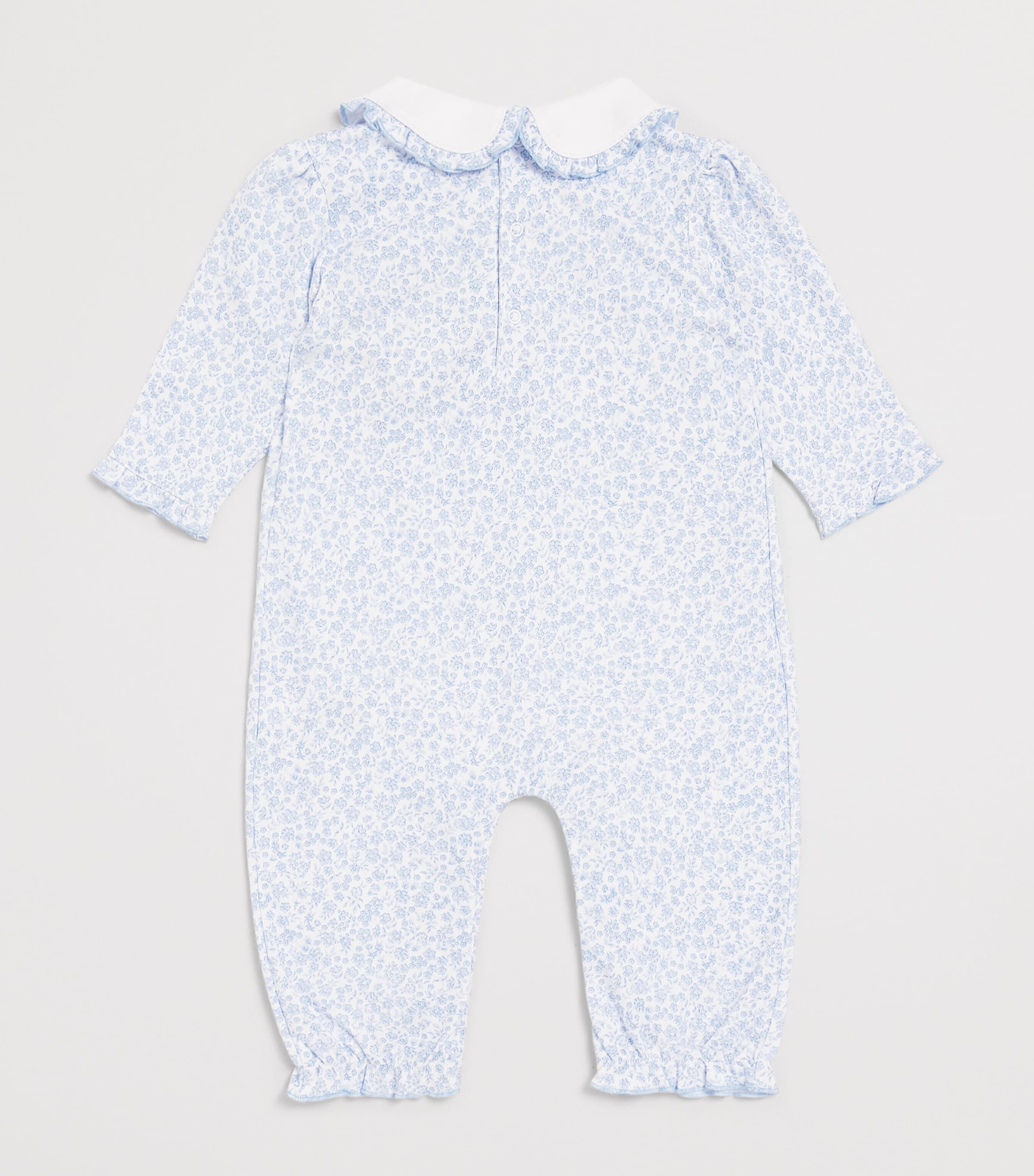 Kissy Kissy Pima Cotton Floral Playsuit (0-24 Months) Light Blue Image 2