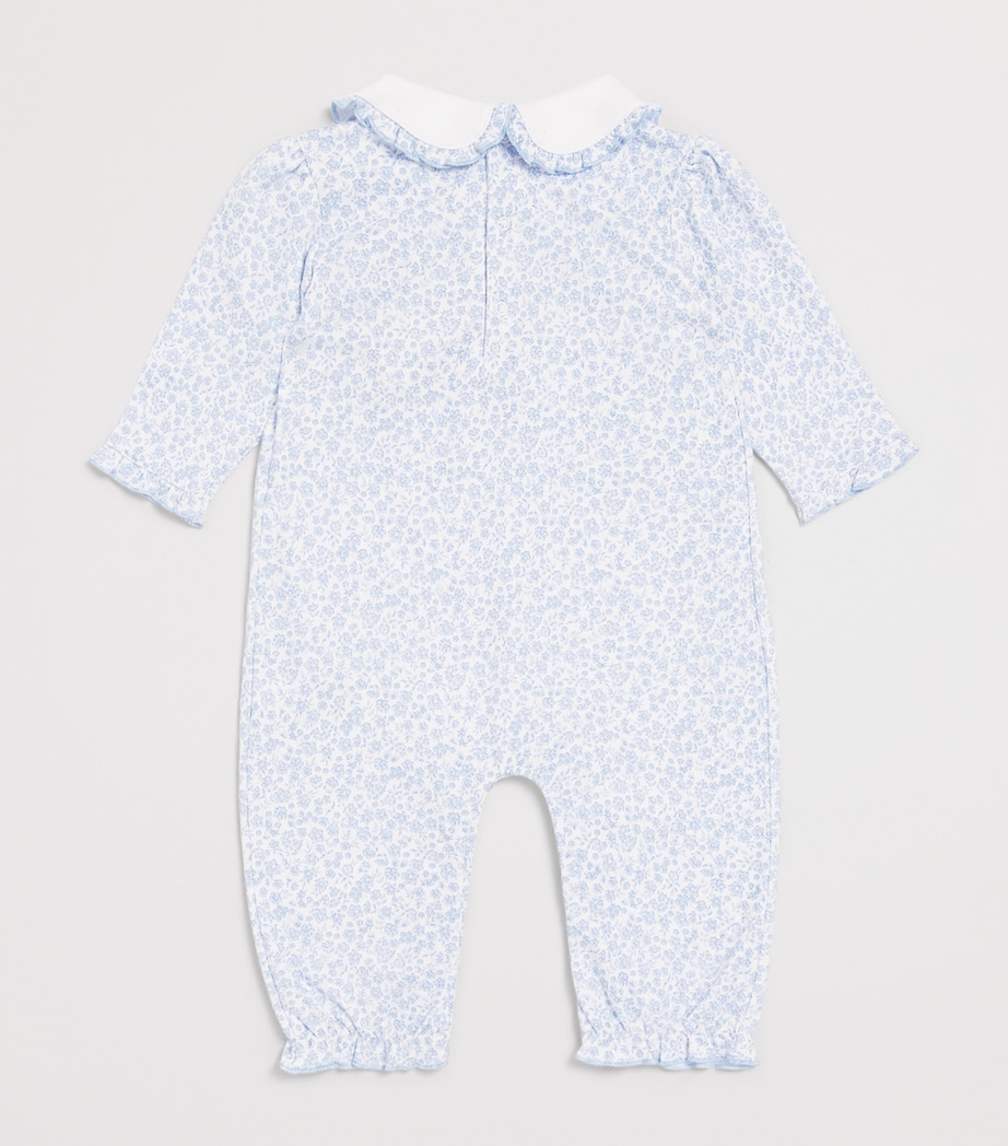 Kissy Kissy Pima Cotton Floral Playsuit (0-24 Months) Light Blue Image 2