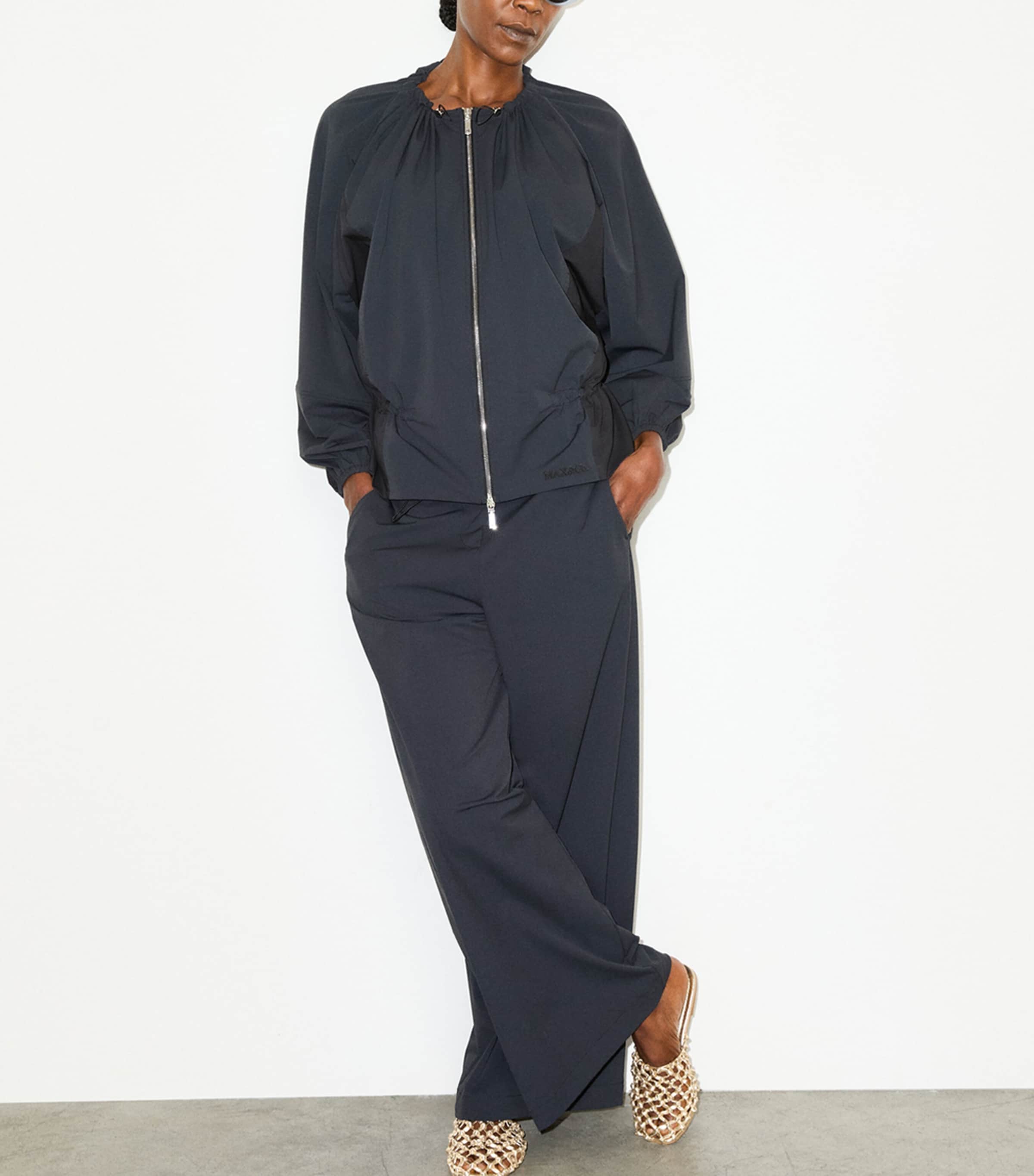 MAX&Co. Womens Technical Jersey Trousers Black Image 2