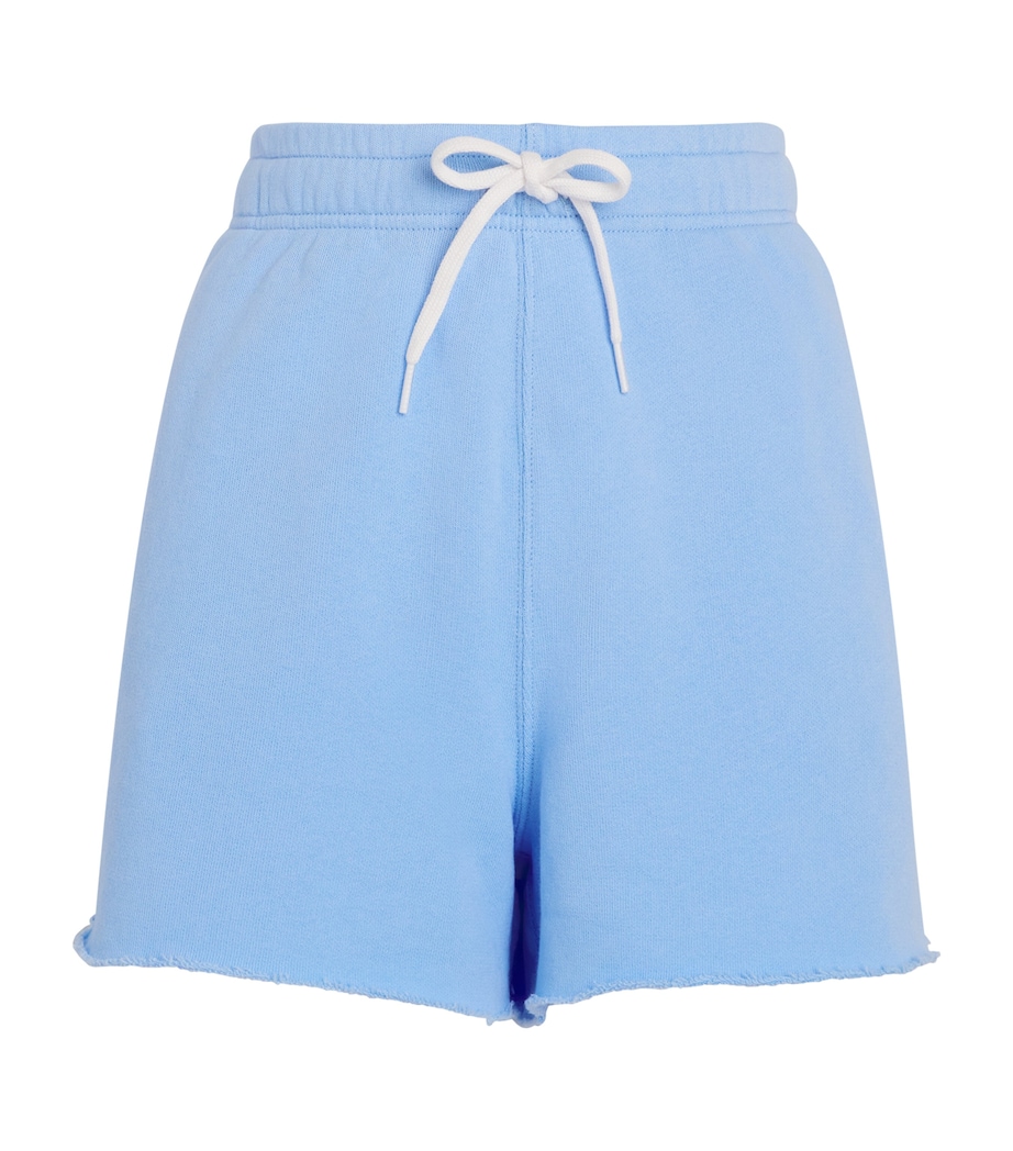 Polo Ralph Lauren Womens Fleece Cut-Off Shorts Baby Blue Image 1