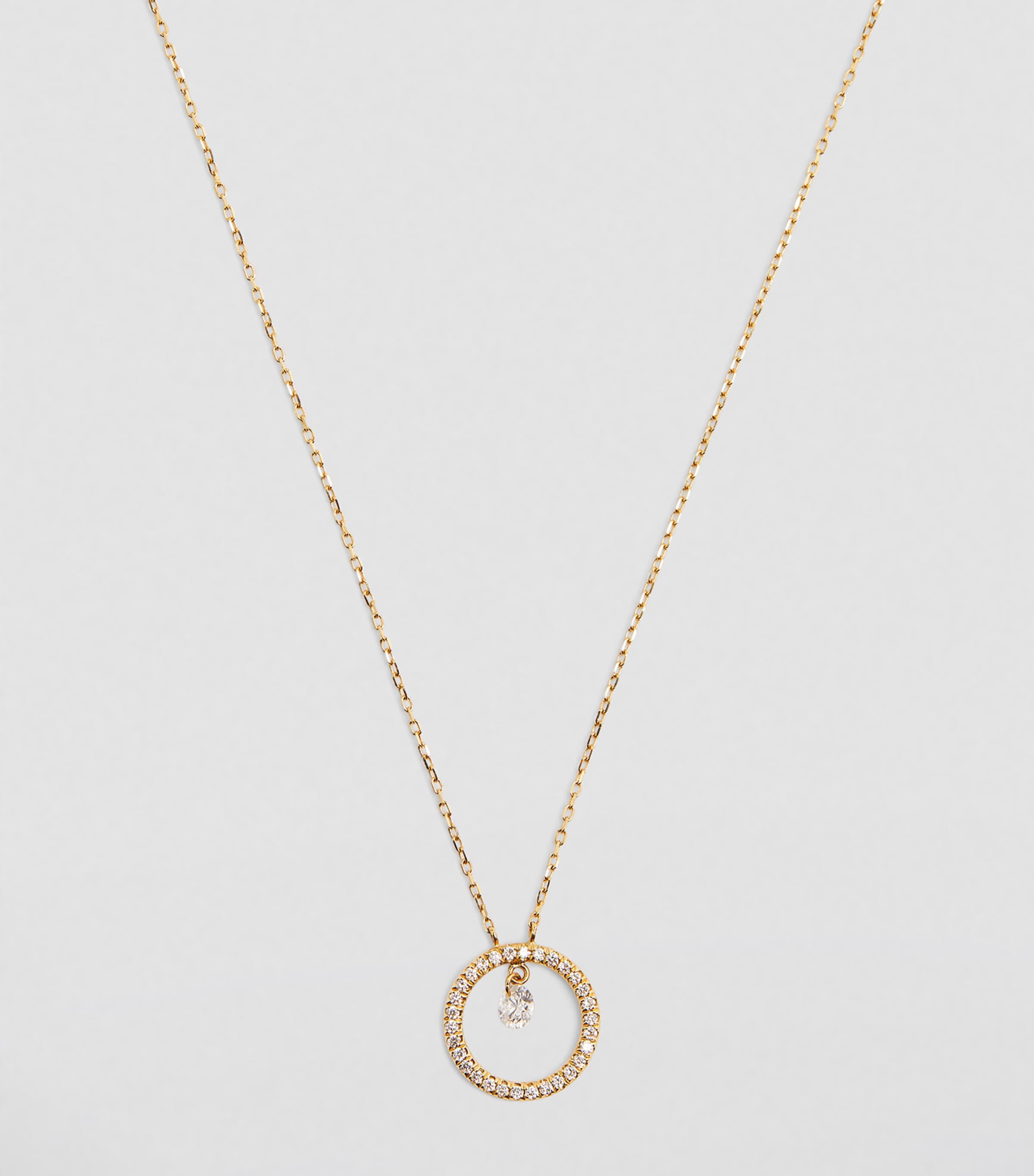 Yellow Gold and Diamond Commic Strip Necklace GOLD Image 2