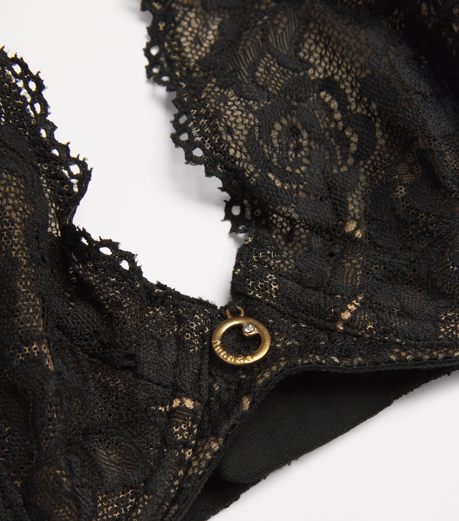 Lace Rosessence Triangle Bra BLACK Image 4