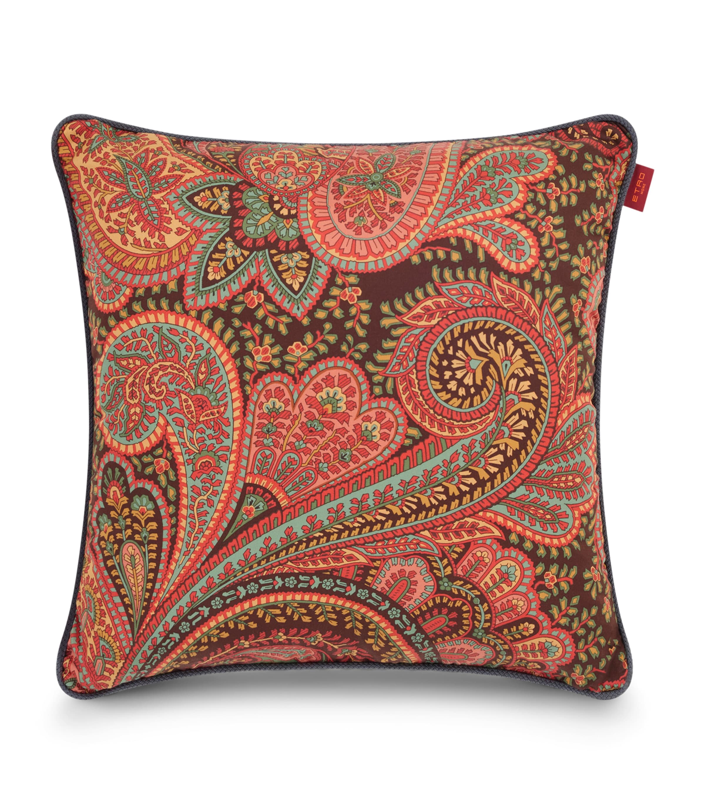 Etro Cotton Giano Double-sided Cushion In Multi