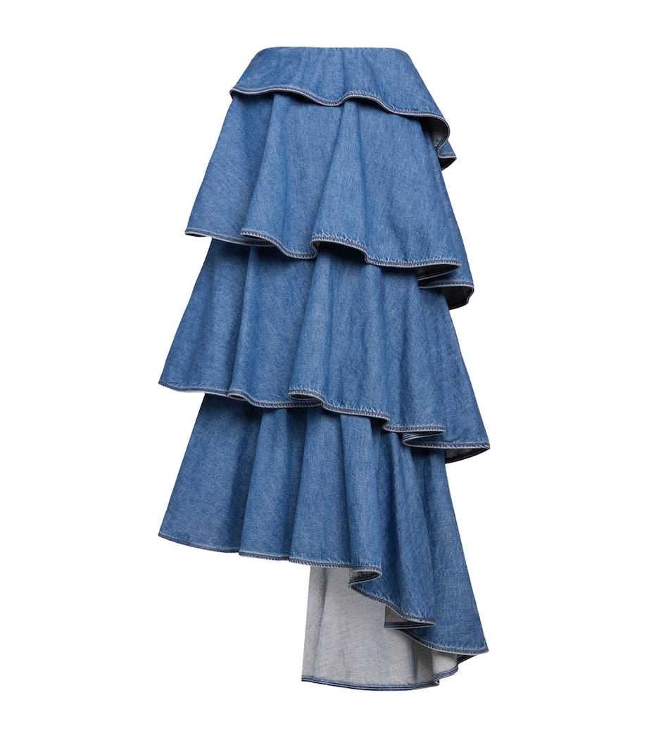 Denim Spiral Midi Skirt BLEU MINERAL Image 2