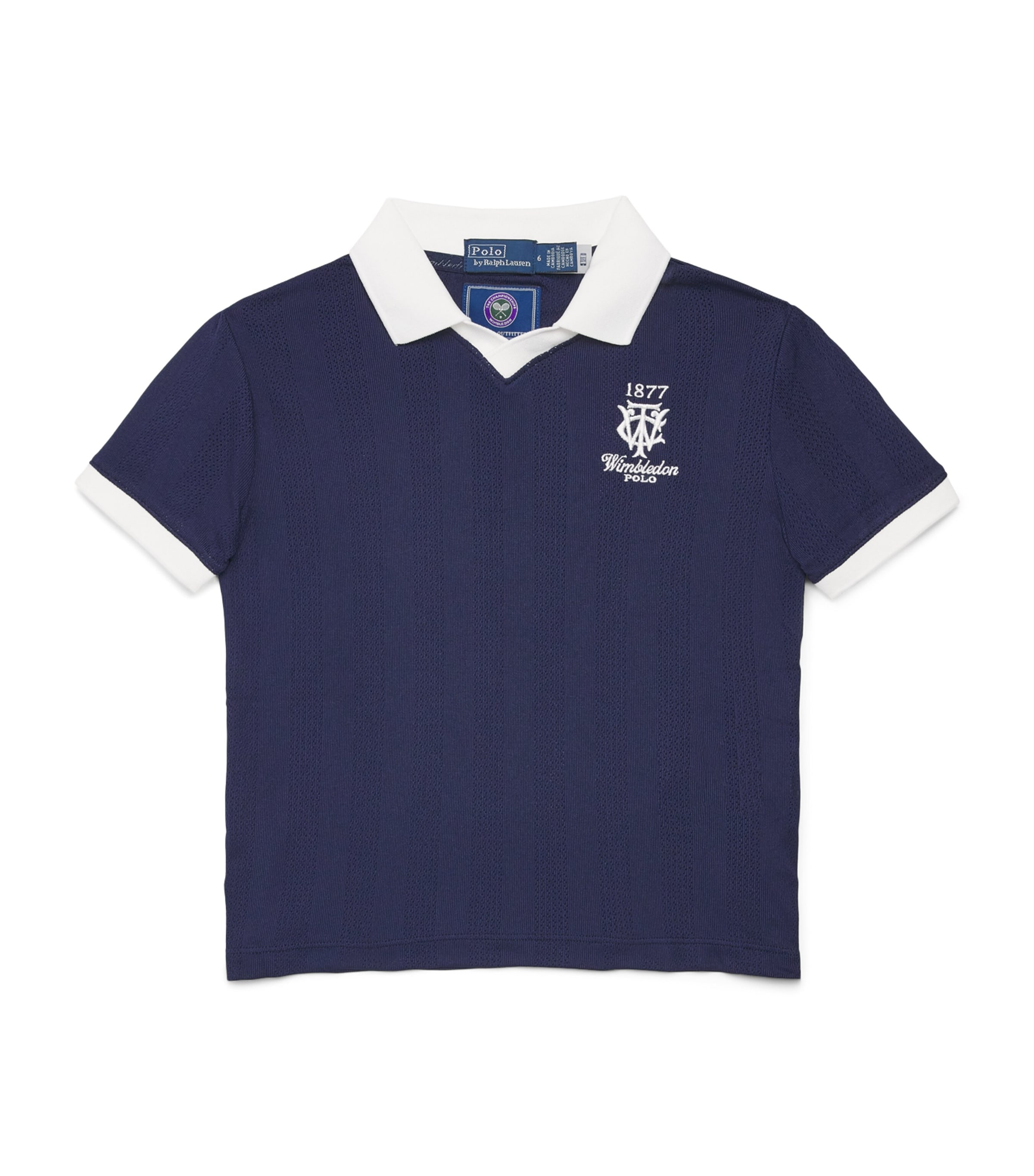 Ralph Lauren Kids x Wimbledon Polo Shirt (7-14 Years) Navy Image 1