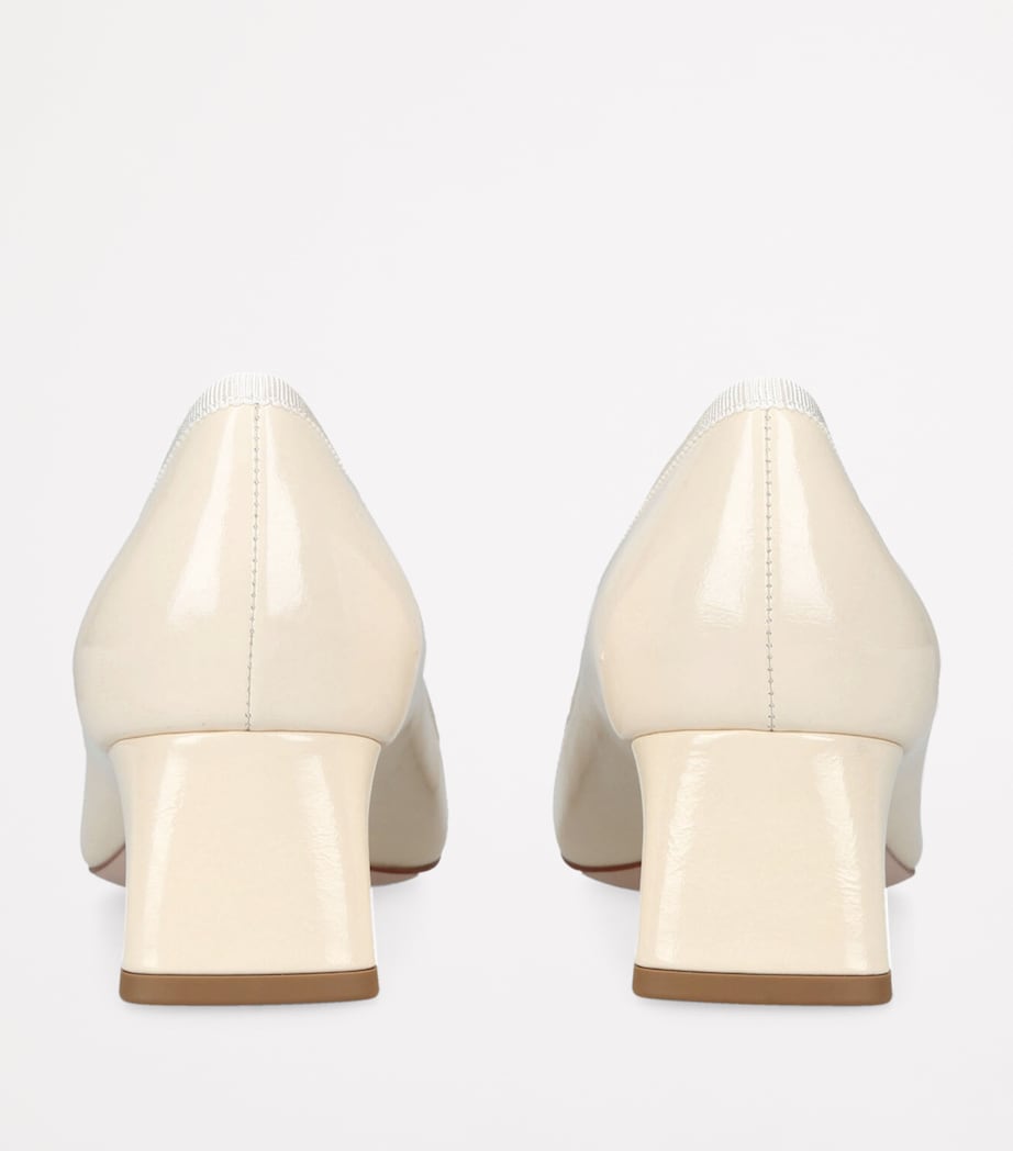 Leather Très Vivier Strass Heeled Mules 45 CREAM Image 2