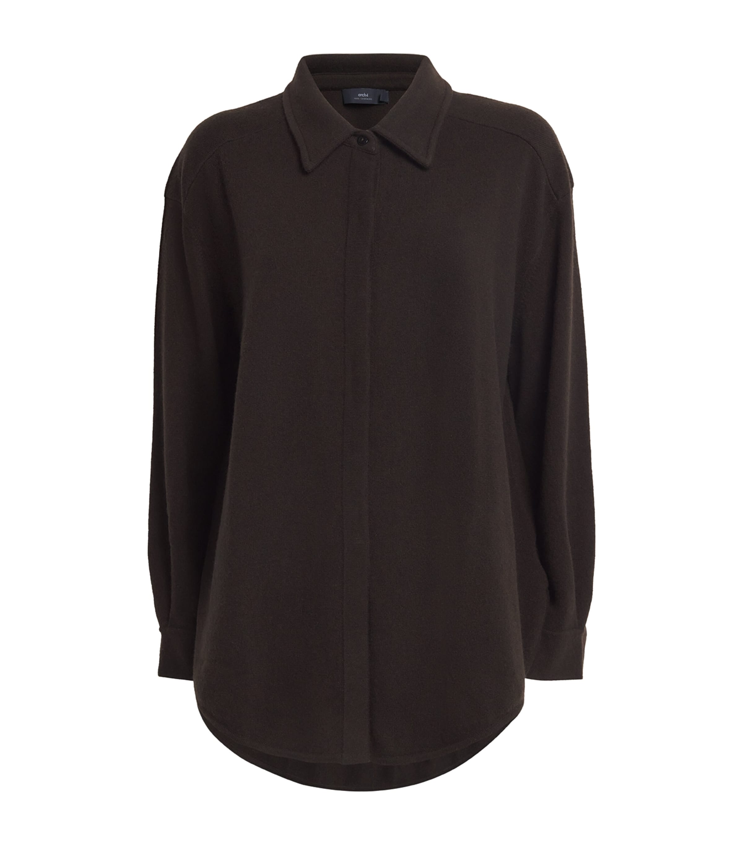Arch 4 Cashmere Knitted Bonnie Shirt In Brown