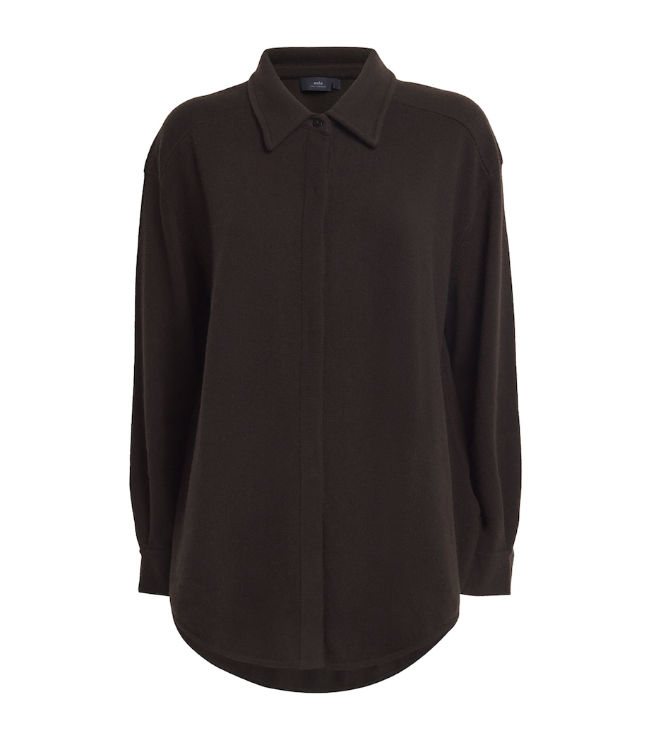 Cashmere Knitted Bonnie Shirt BROWN WOOD Image 1